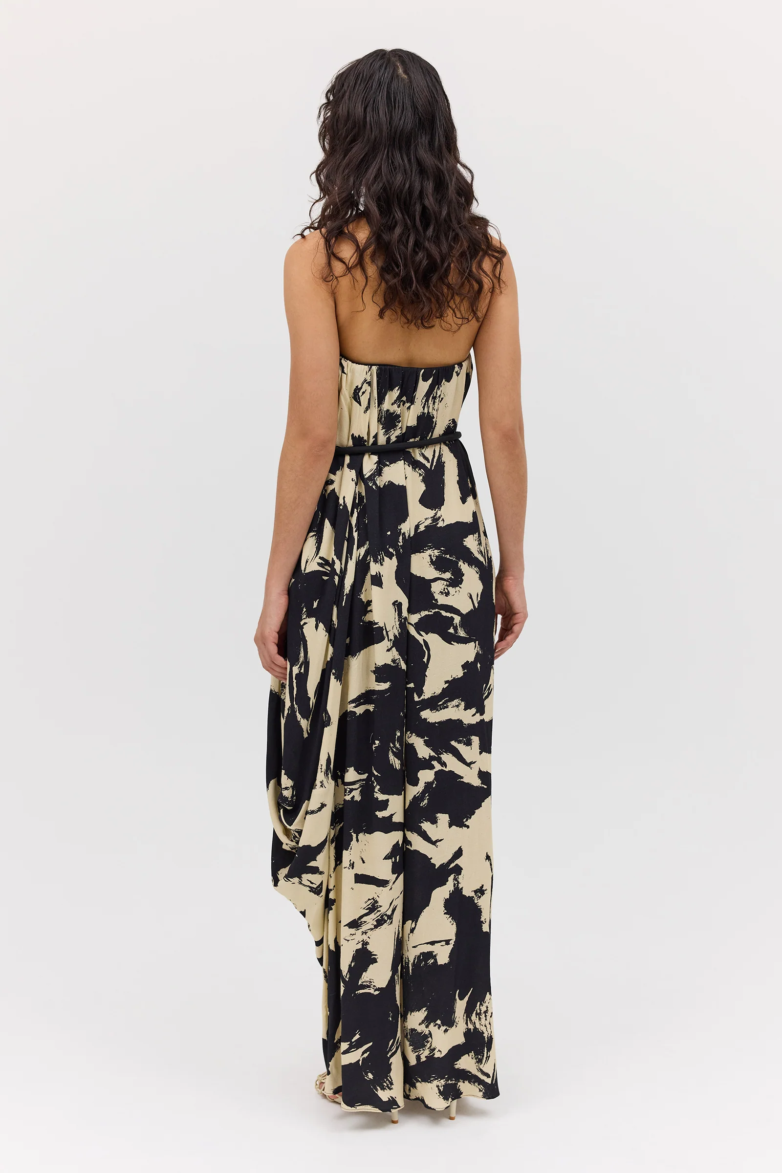 BLACK BLOOM CREPE SYMPHONY GOWN - Image 14