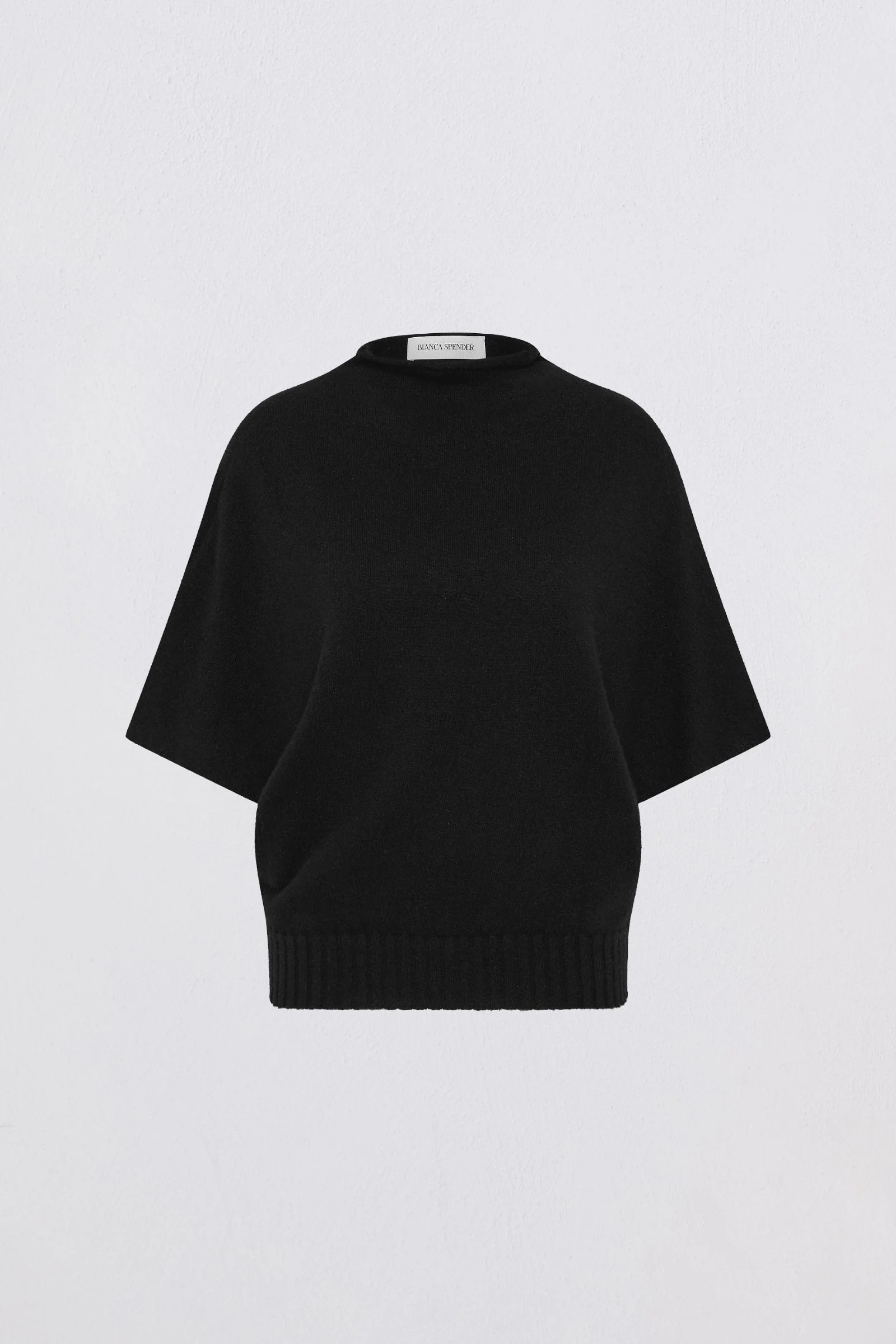 BLACK CASHMERE RISE KNIT TOP - Image 6