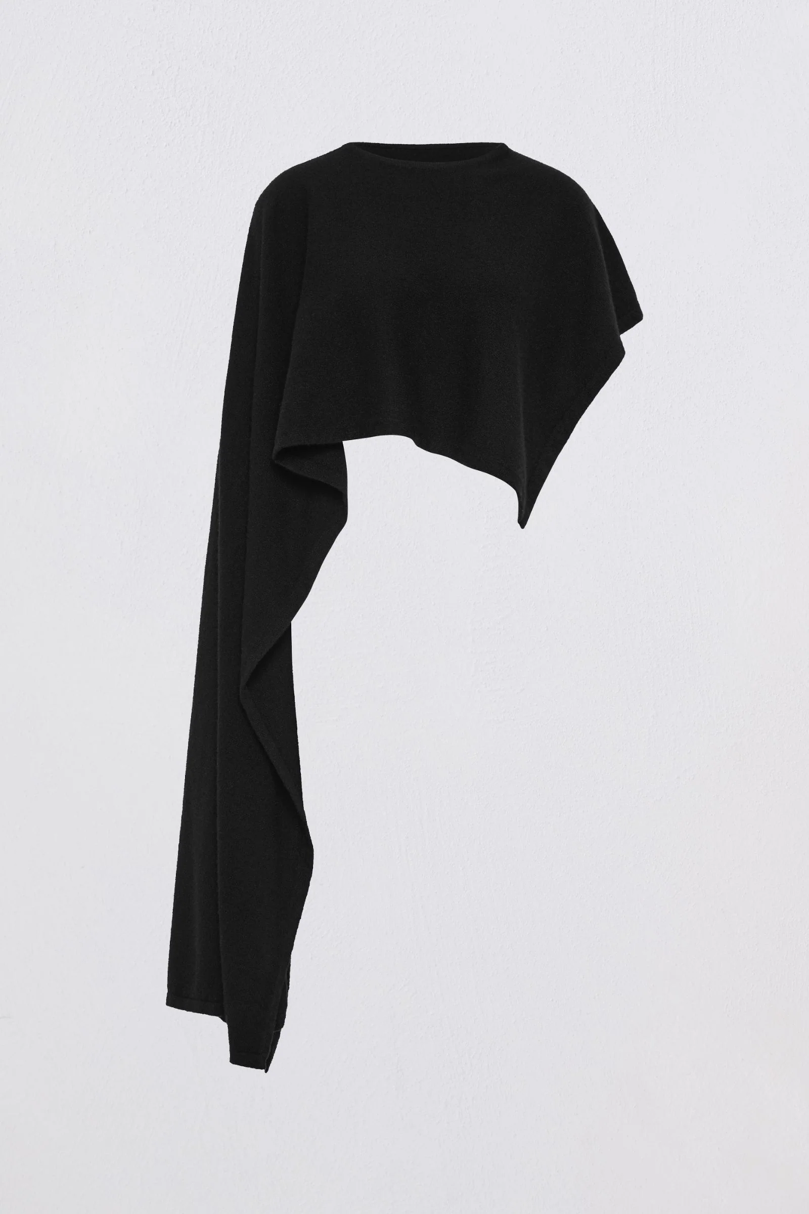 BLACK CASHMERE TRANQUIL KNIT CAPE - Image 5