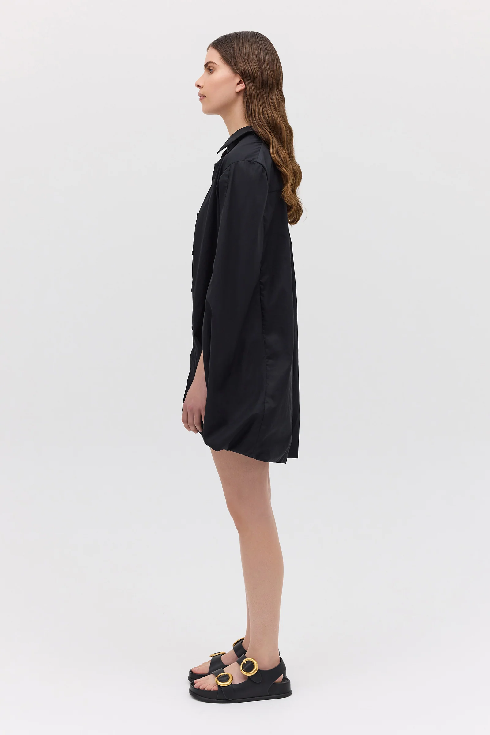 BLACK COTTON ABANDON SHIRT - Image 5