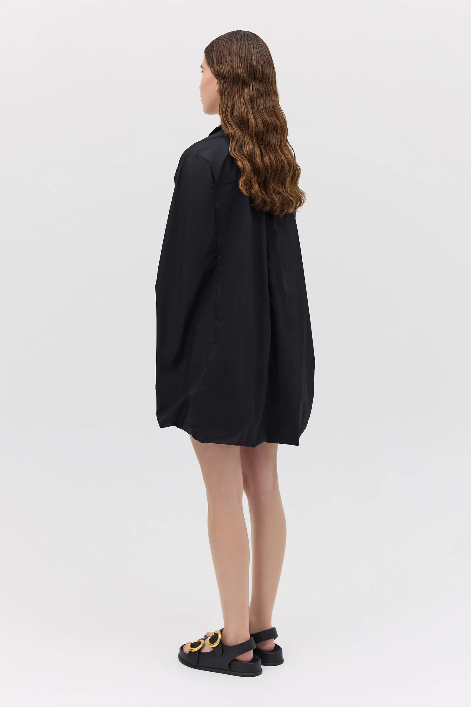 BLACK COTTON ABANDON SHIRT - Image 6