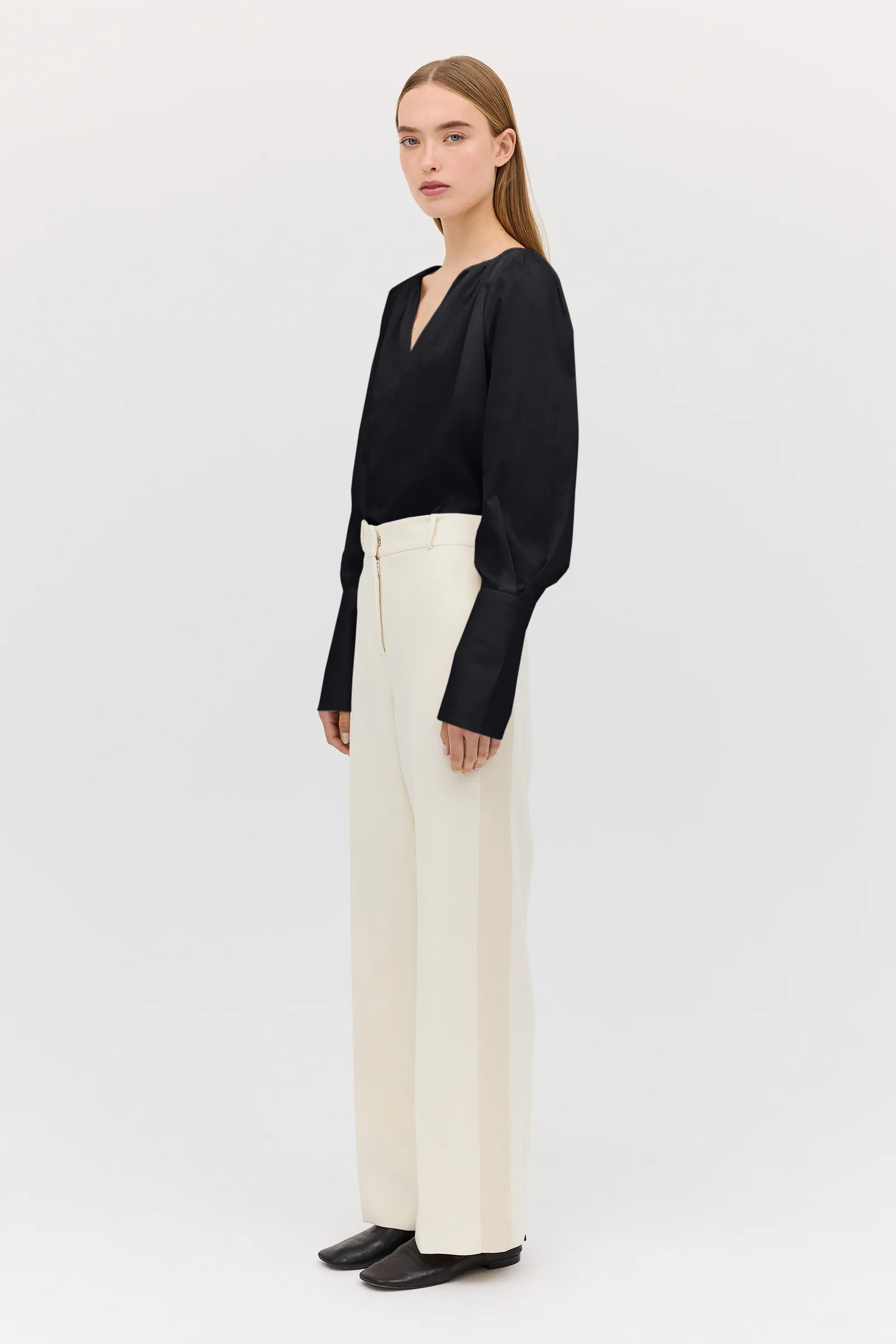 BLACK COTTON CIRCA SHIRT - Image 5