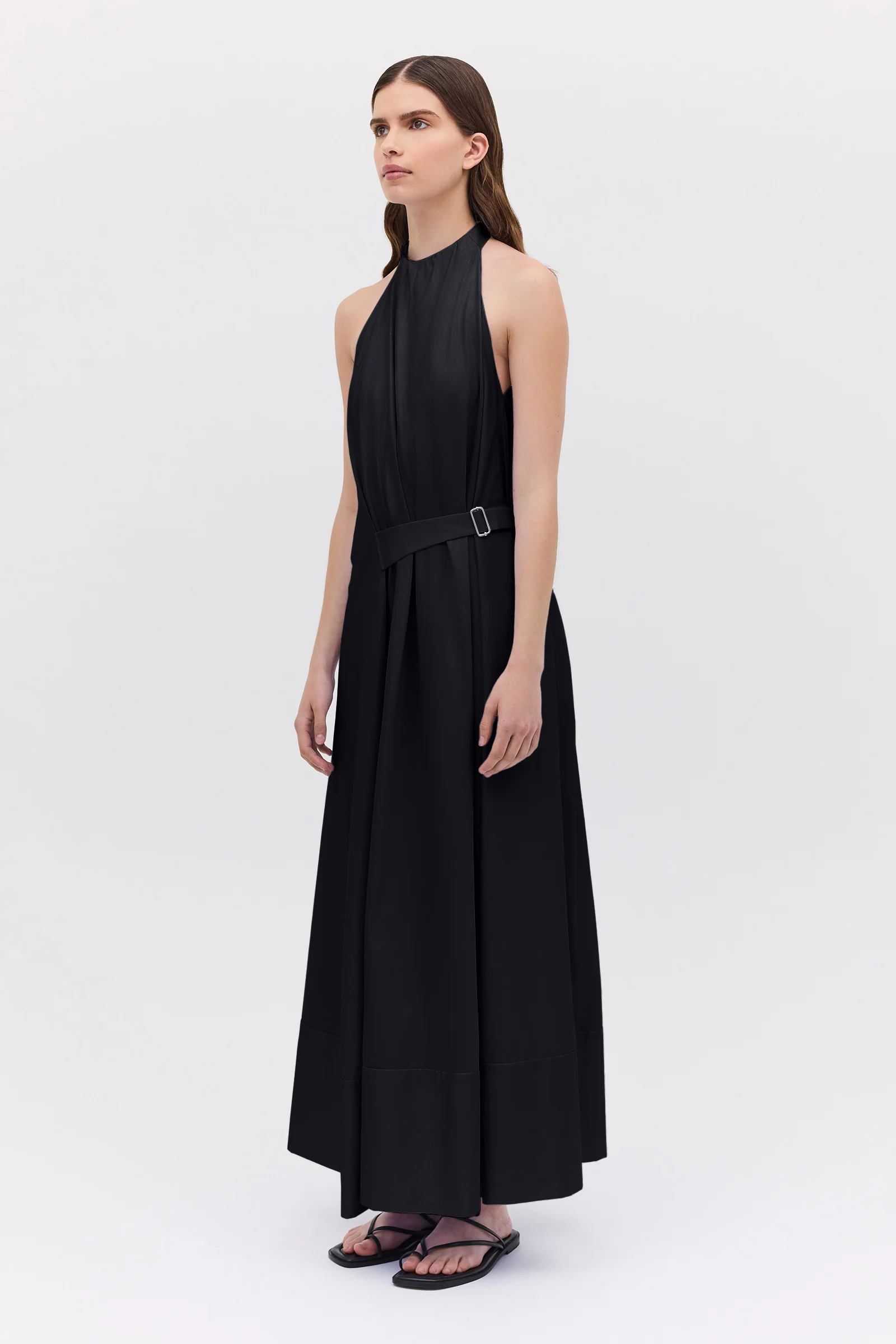 BLACK COTTON ISABELLA DRESS - Image 4