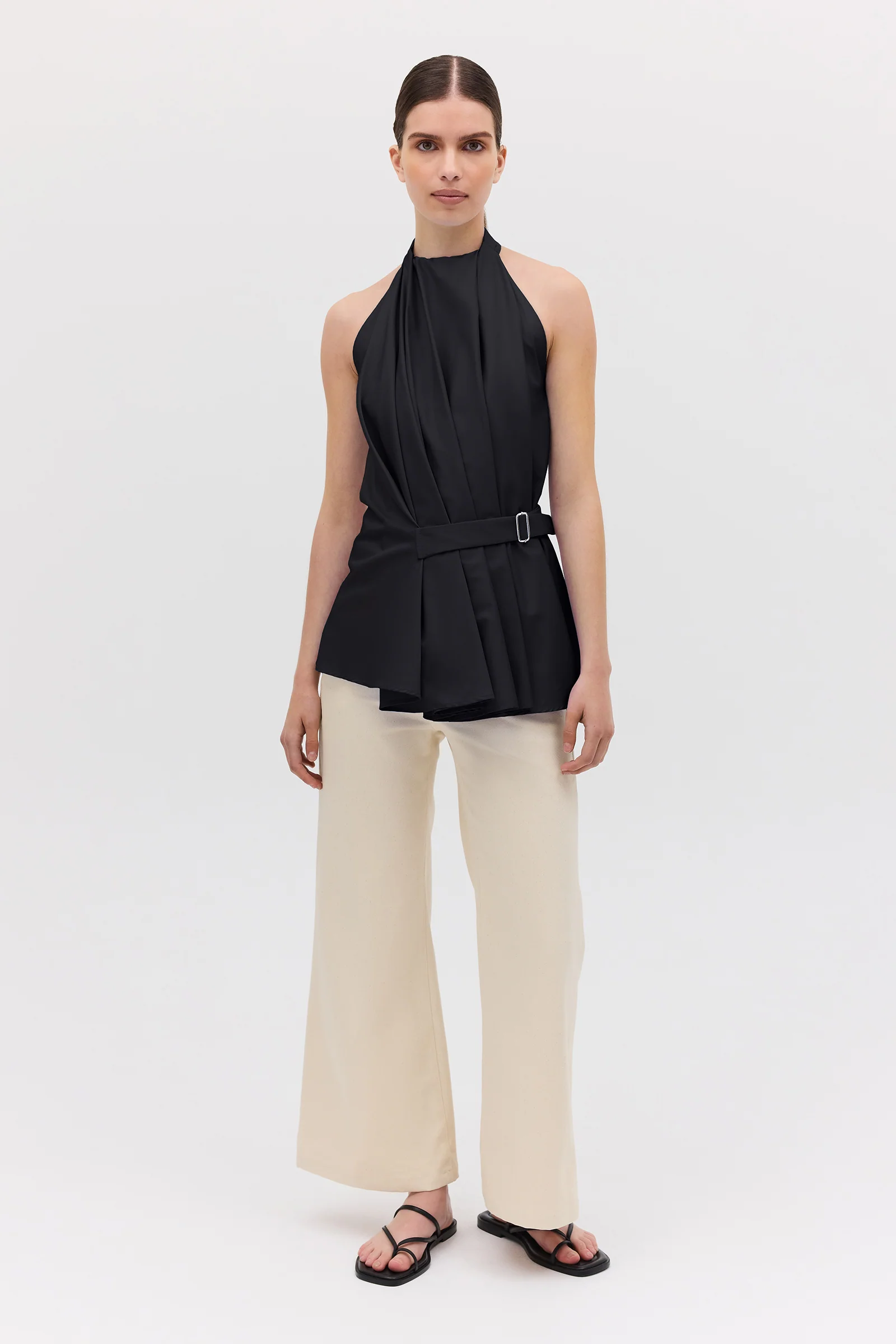 BLACK COTTON ISABELLA TOP - Image 2