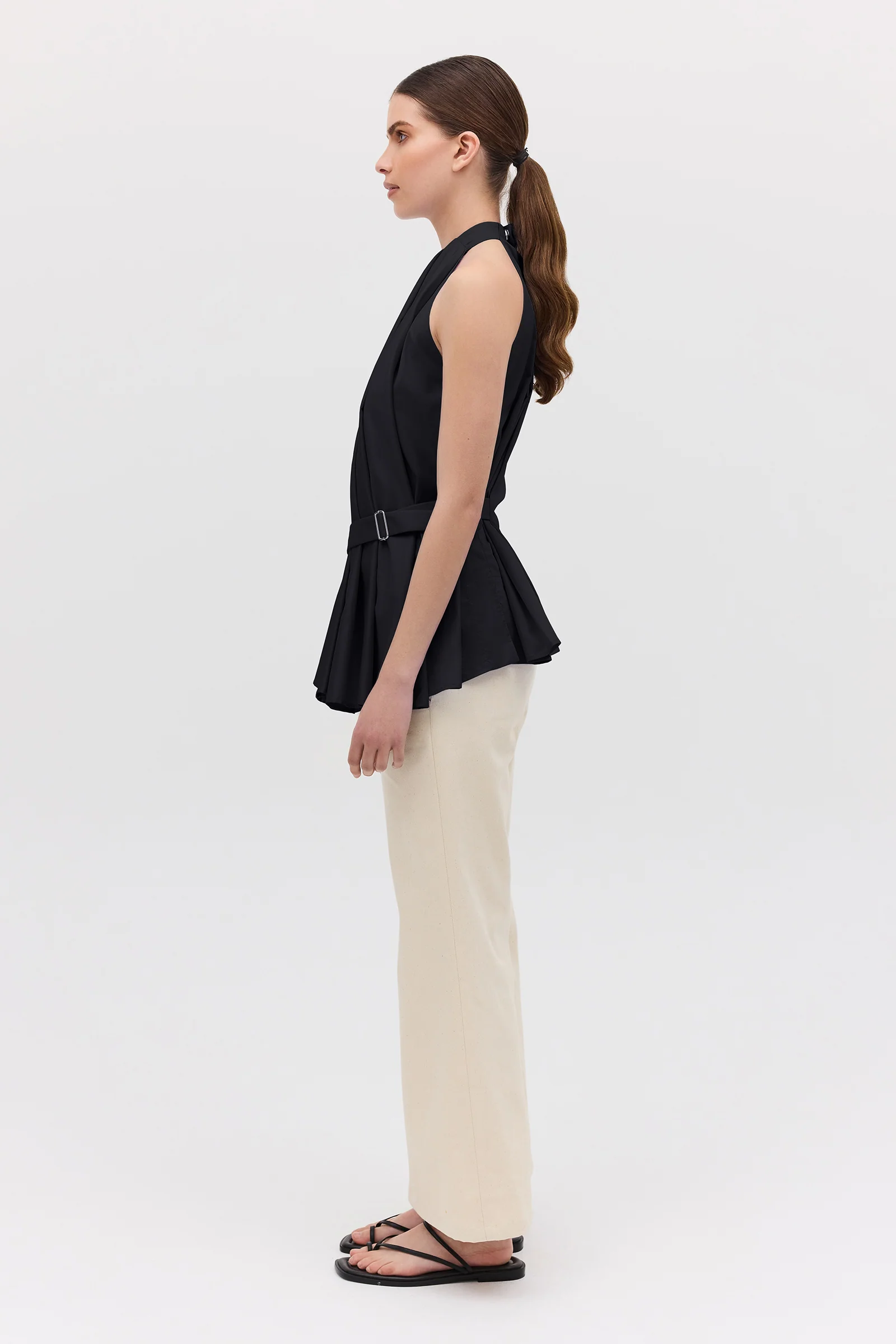 BLACK COTTON ISABELLA TOP - Image 5