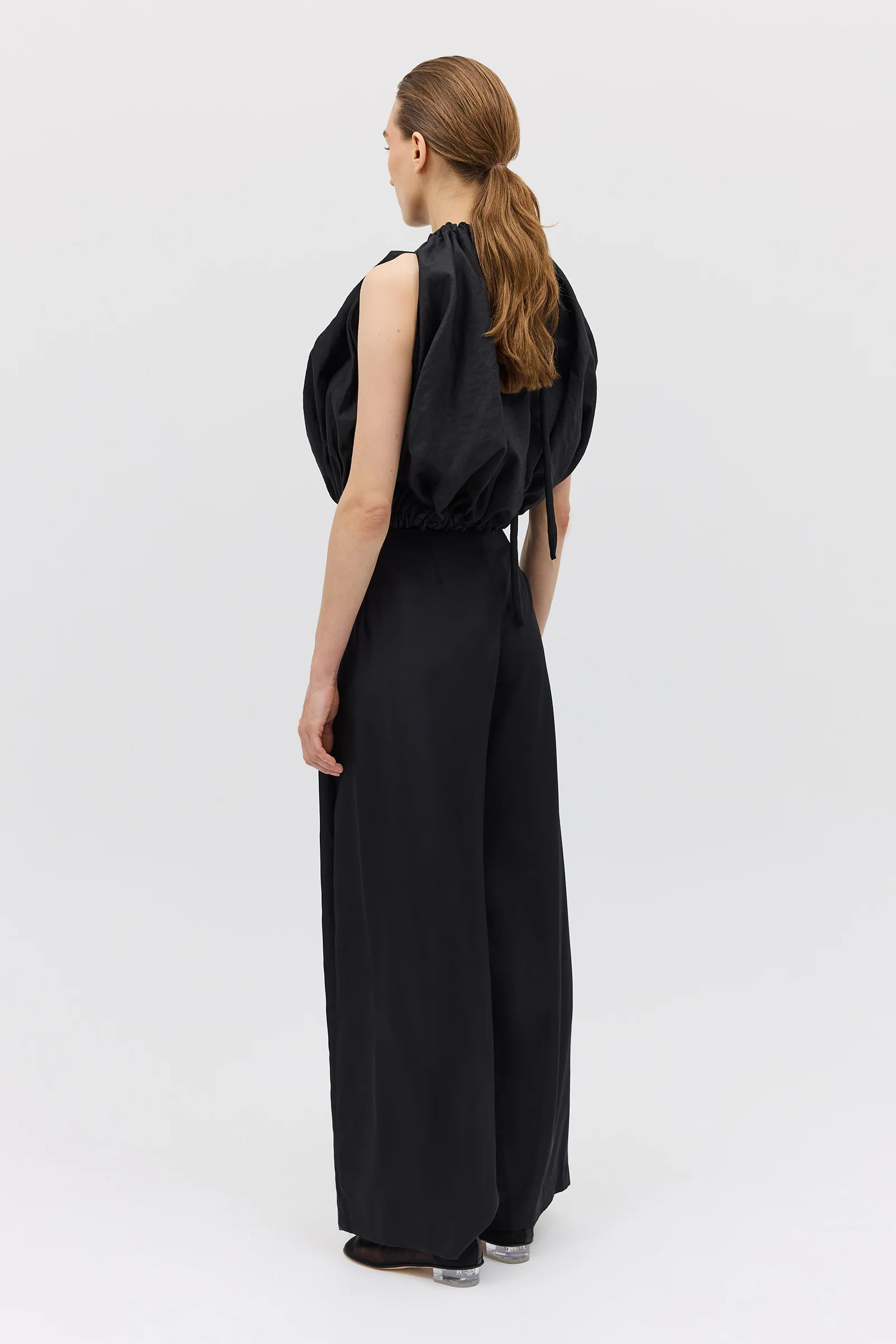 BLACK COTTON METAL EMERGE TOP - Image 7