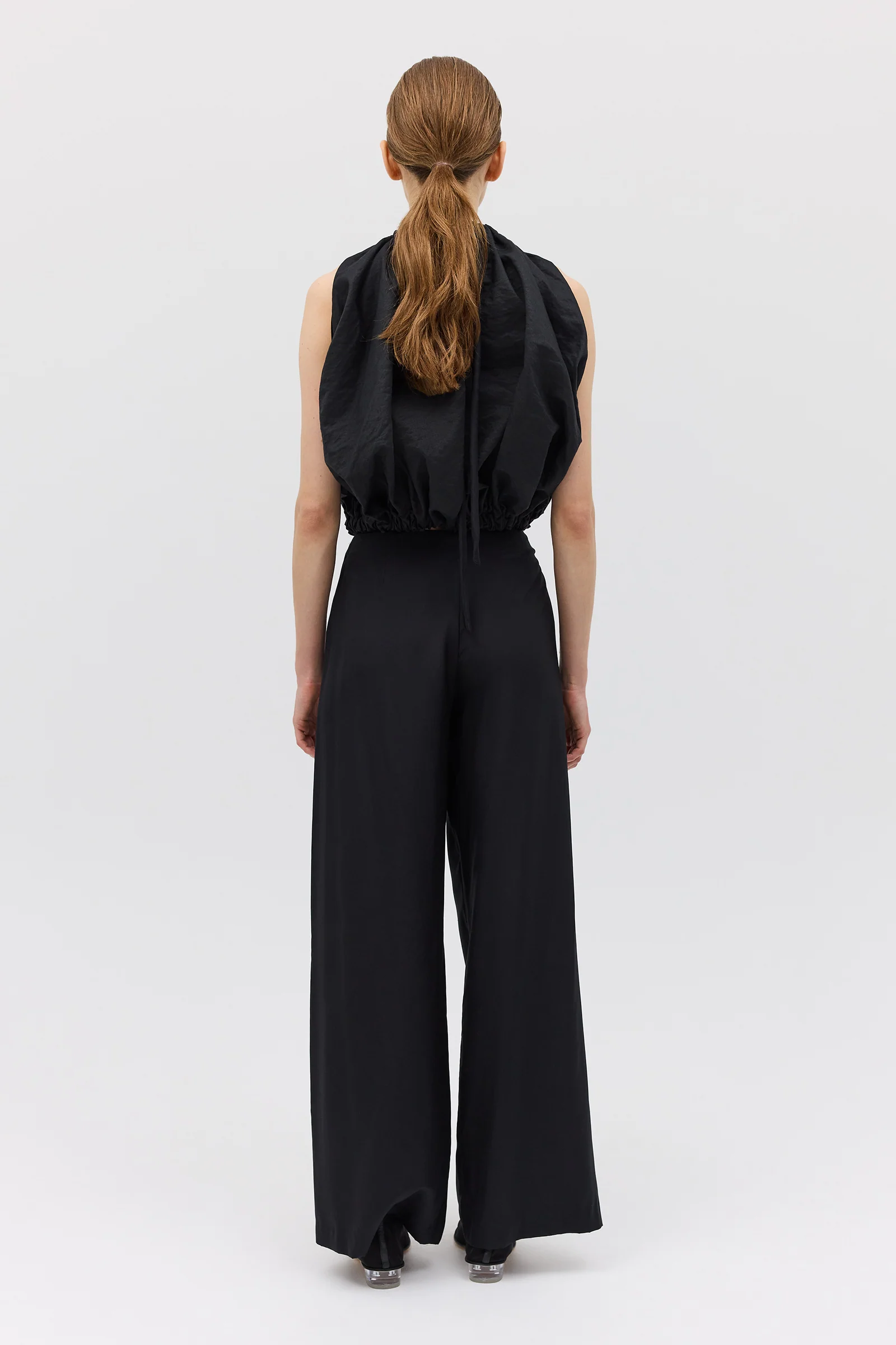 BLACK COTTON METAL EMERGE TOP - Image 8