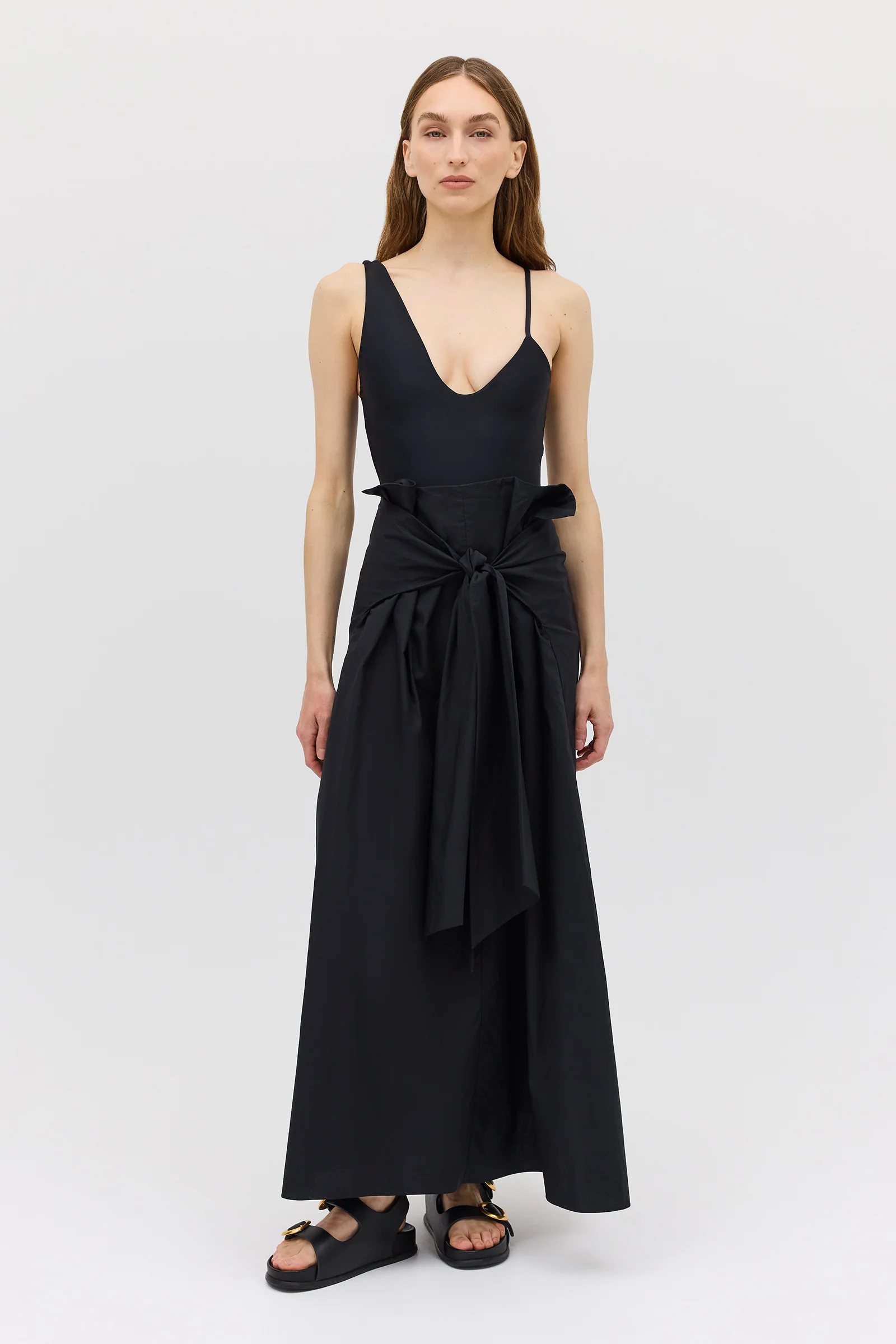 BLACK COTTON NOSTALGIA SKIRT - Image 3