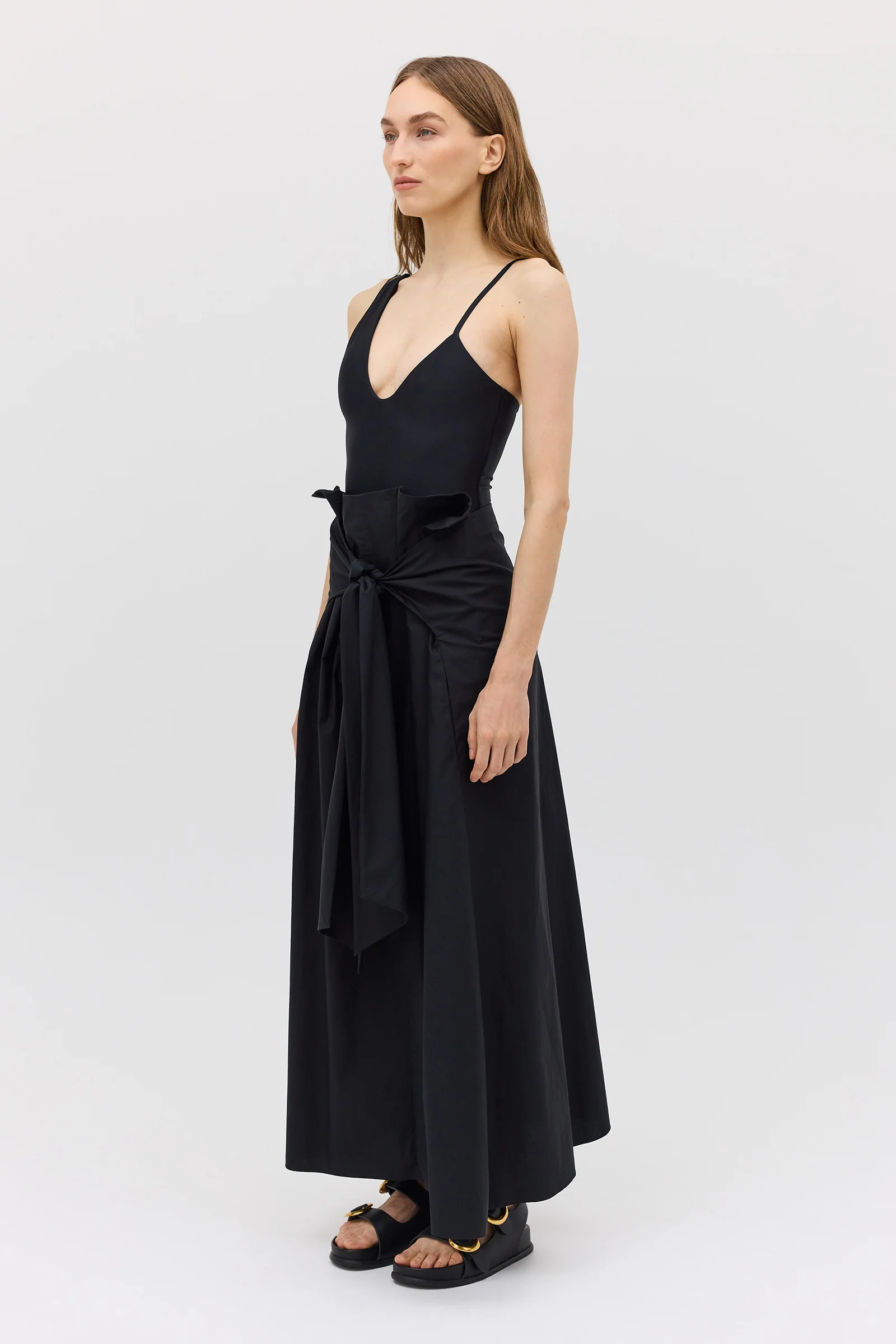 BLACK COTTON NOSTALGIA SKIRT - Image 4