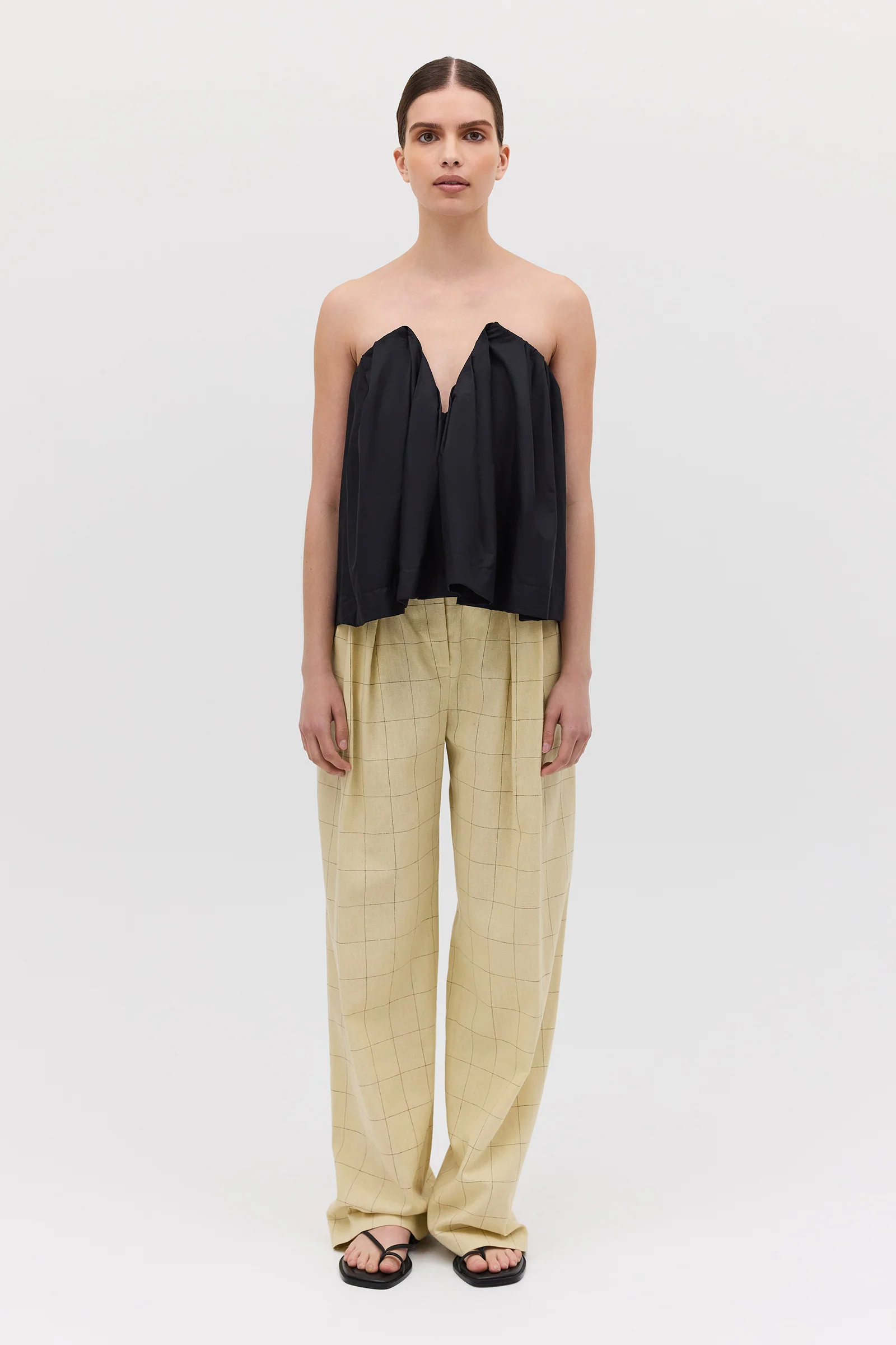 BLACK COTTON PRISM TOP - Image 3