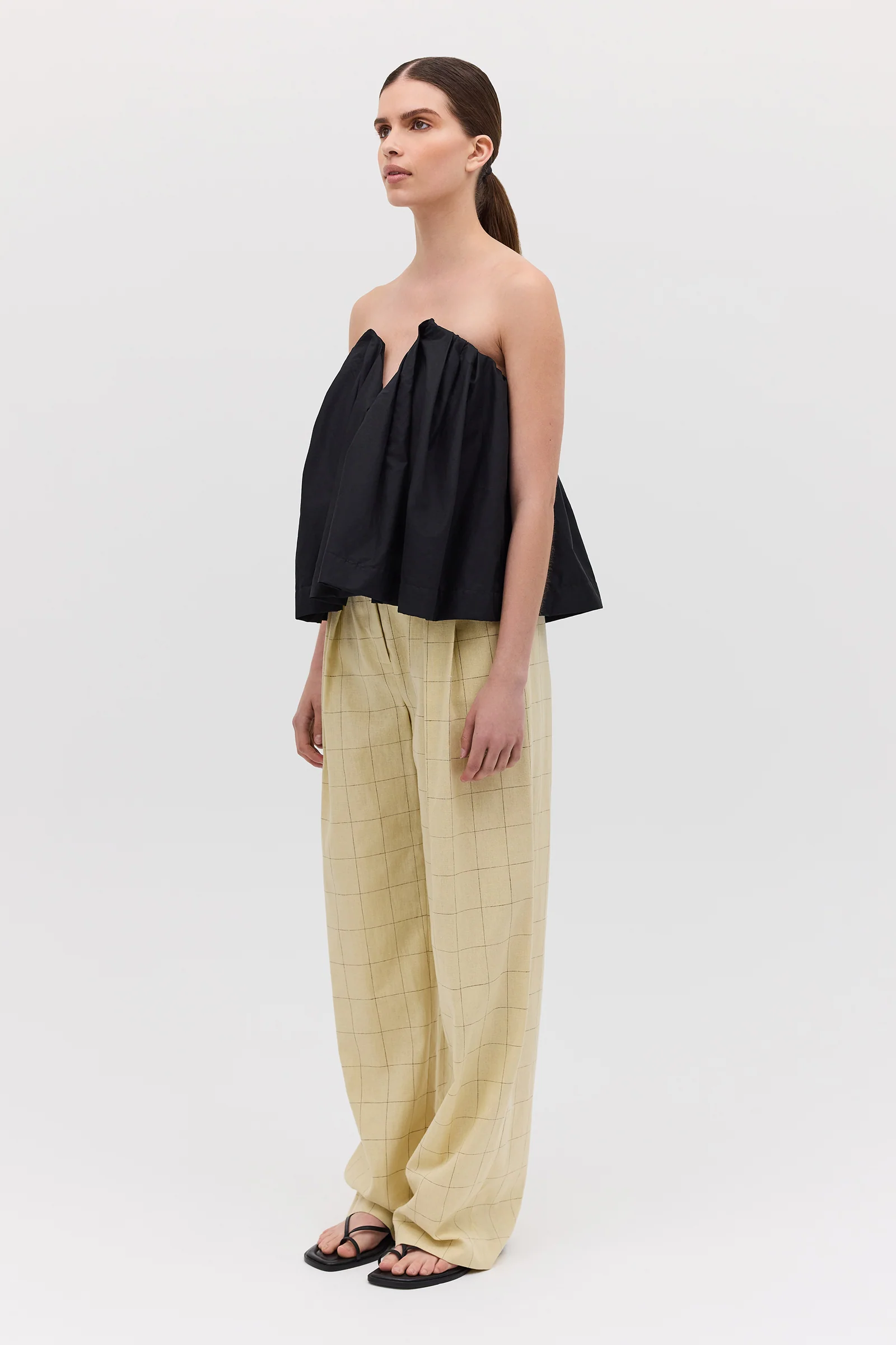 BLACK COTTON PRISM TOP - Image 4