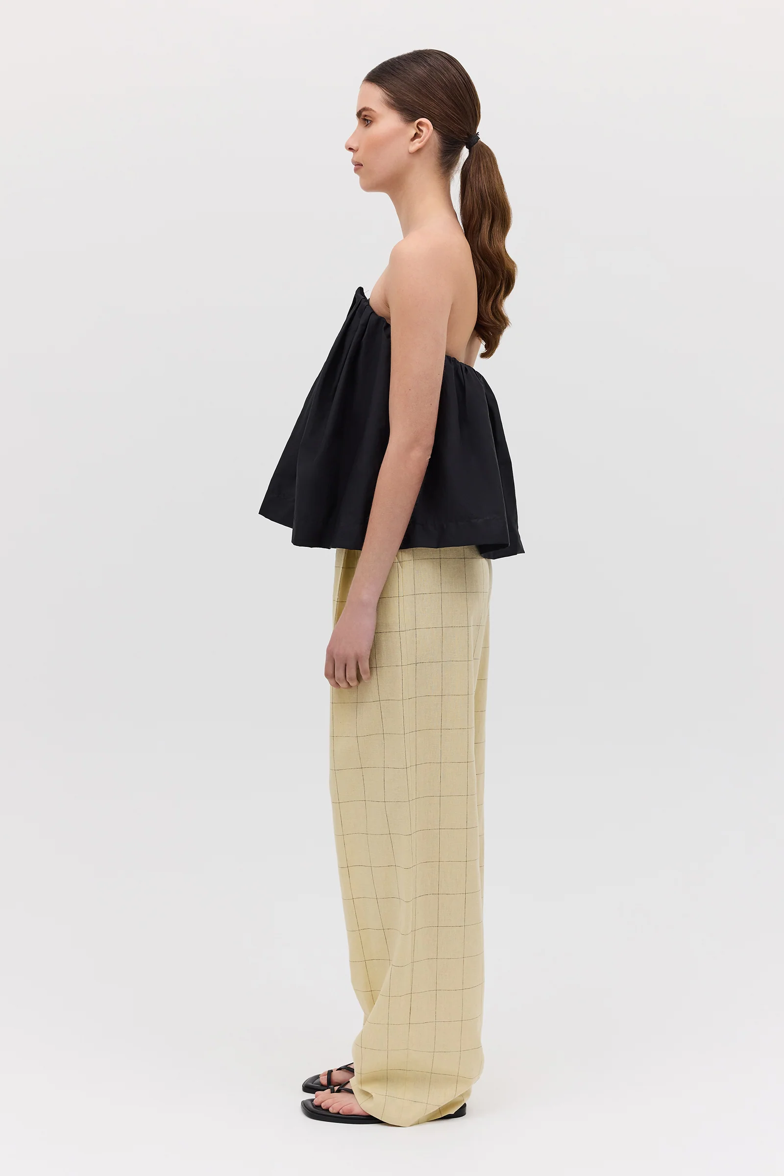 BLACK COTTON PRISM TOP - Image 5