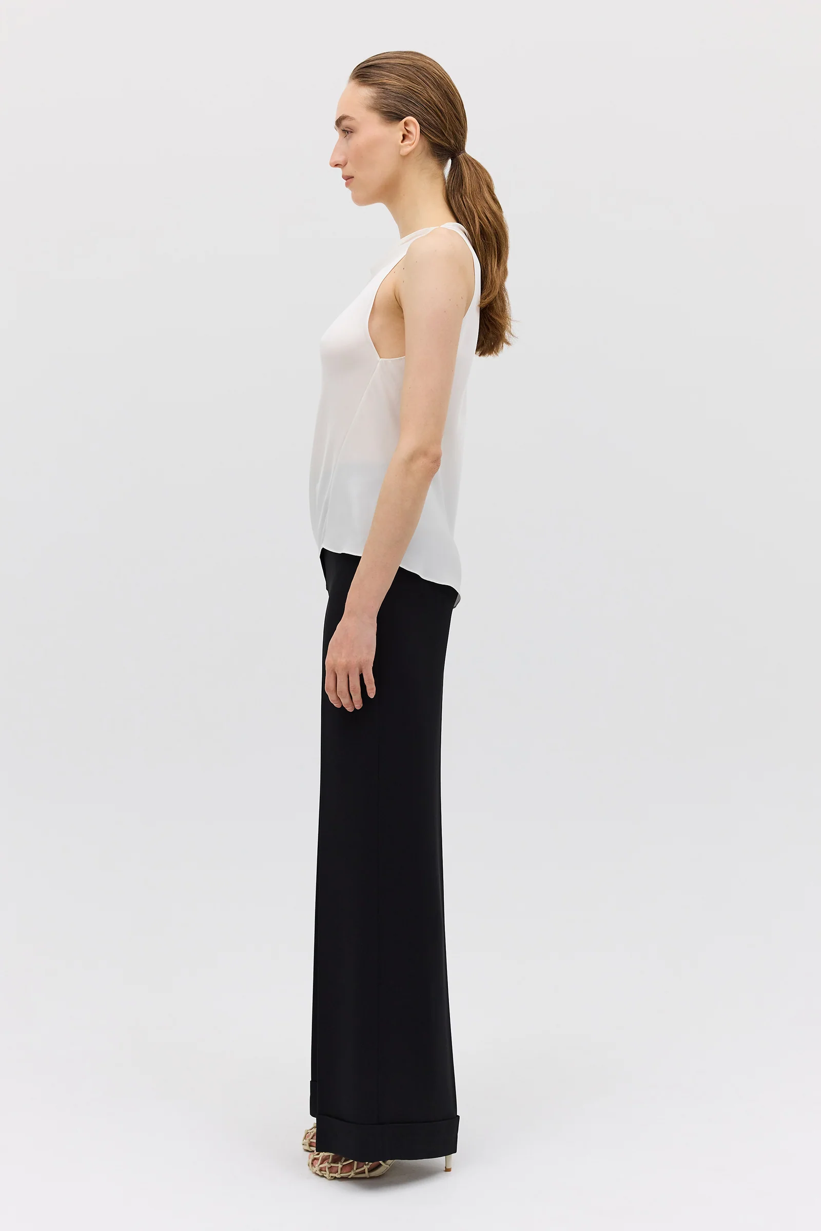 BLACK CREPE CLARION PANT - Image 5