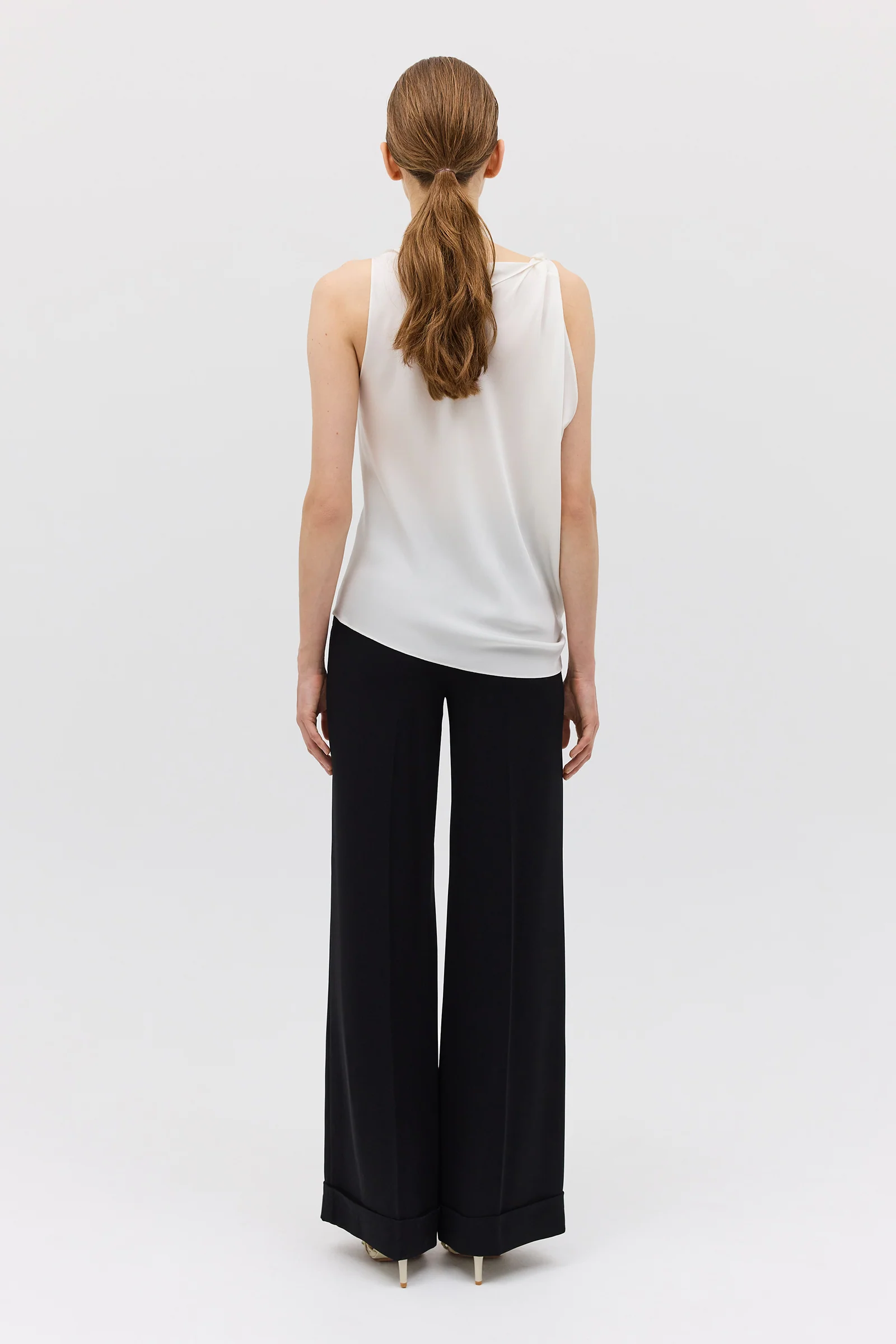 BLACK CREPE CLARION PANT - Image 7