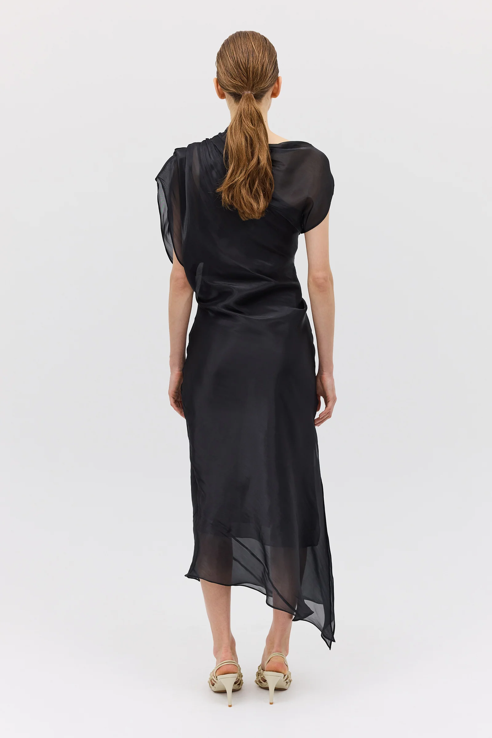 BLACK LIQUID ORGANZA DECODE DRESS - Image 8
