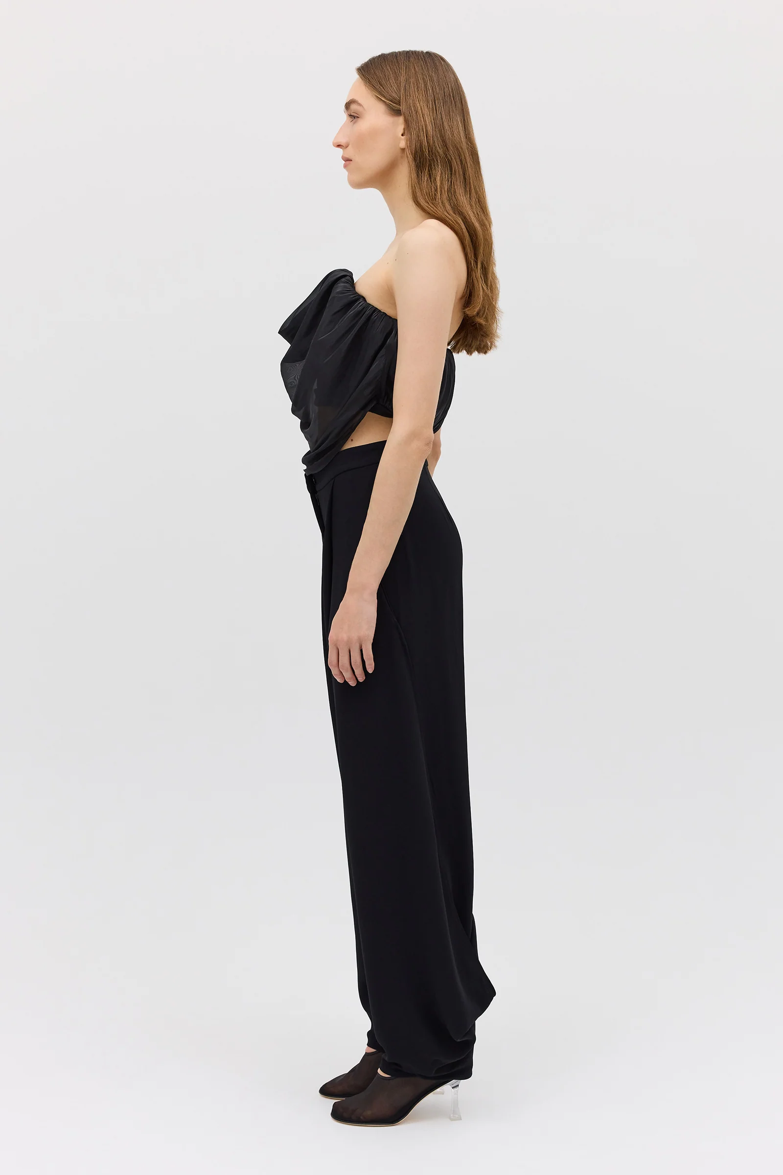BLACK LIQUID ORGANZA TIDAL BUSTIER TOP - Image 5
