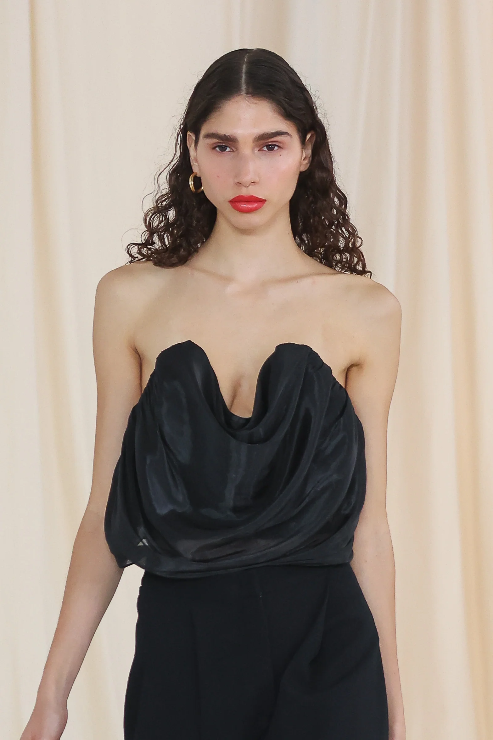BLACK LIQUID ORGANZA TIDAL BUSTIER TOP - Image 9