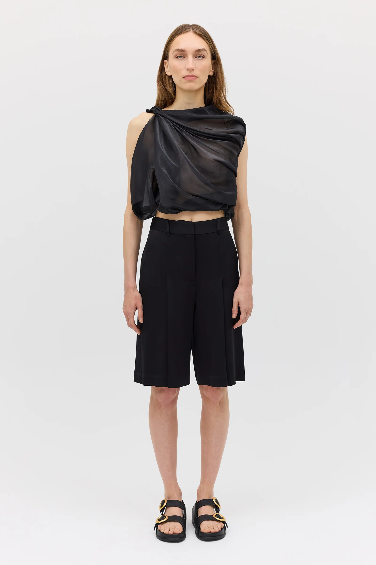 BLACK LIQUID ORGANZA TUMBLE TOP - Image 3
