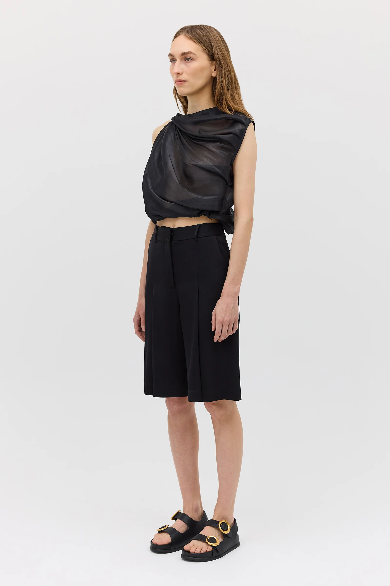 BLACK LIQUID ORGANZA TUMBLE TOP - Image 5
