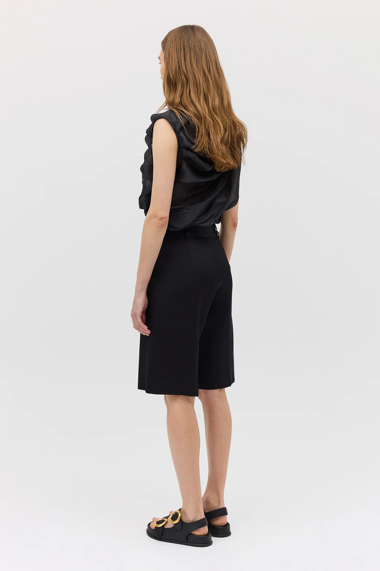 BLACK LIQUID ORGANZA TUMBLE TOP - Image 7