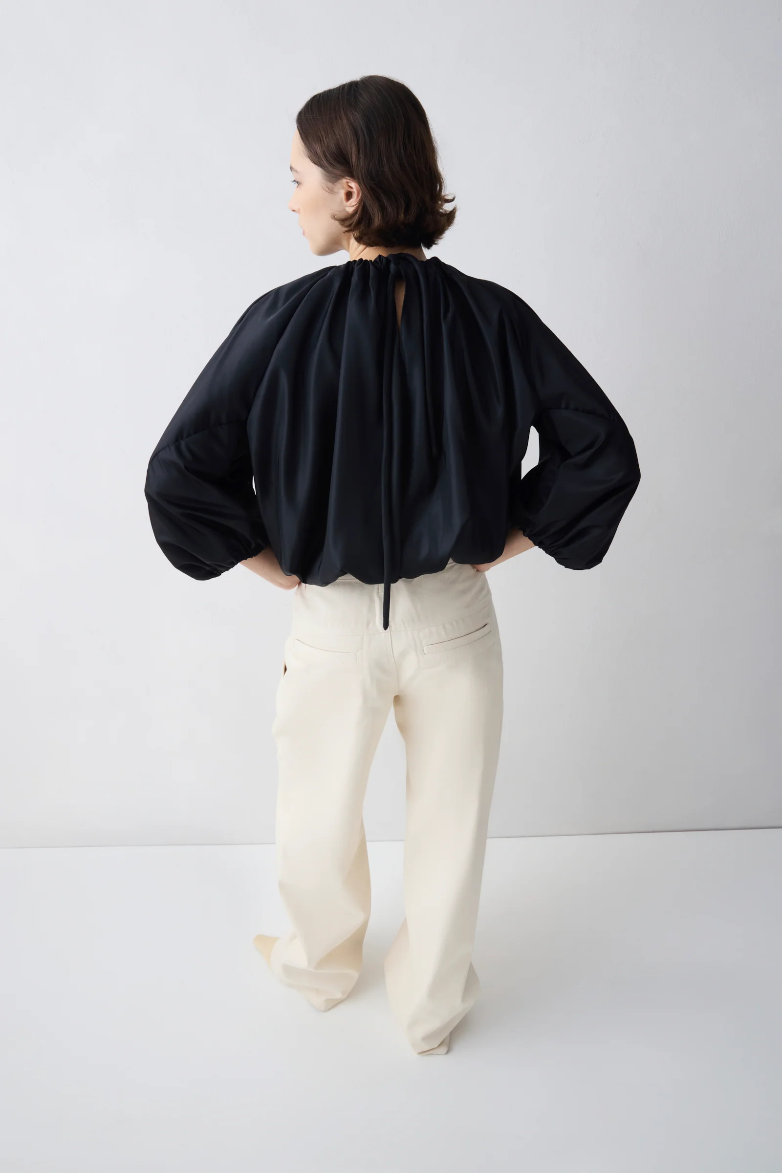 BLACK PARACHUTE SATIN HORIZON TOP - Image 4