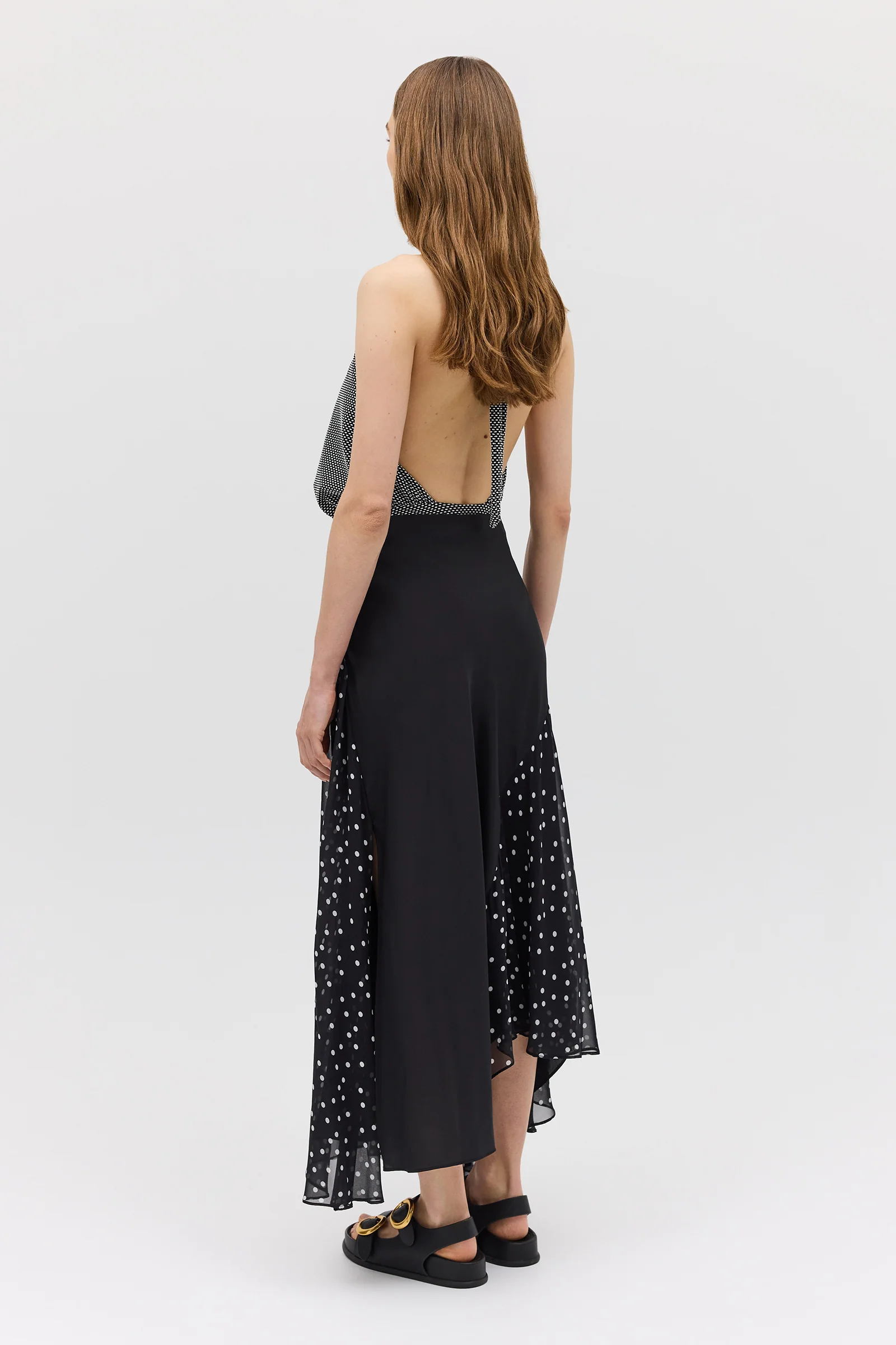 BLACK POLKA DOT EMERGE SKIRT - Image 5