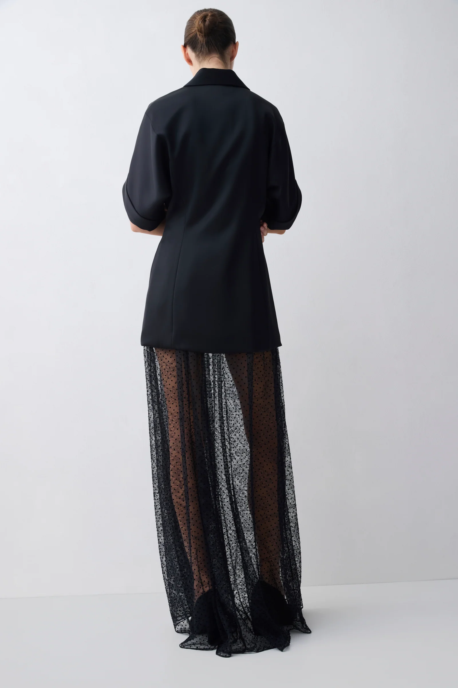 BLACK SATIN ARBUS SHIRT - Image 5