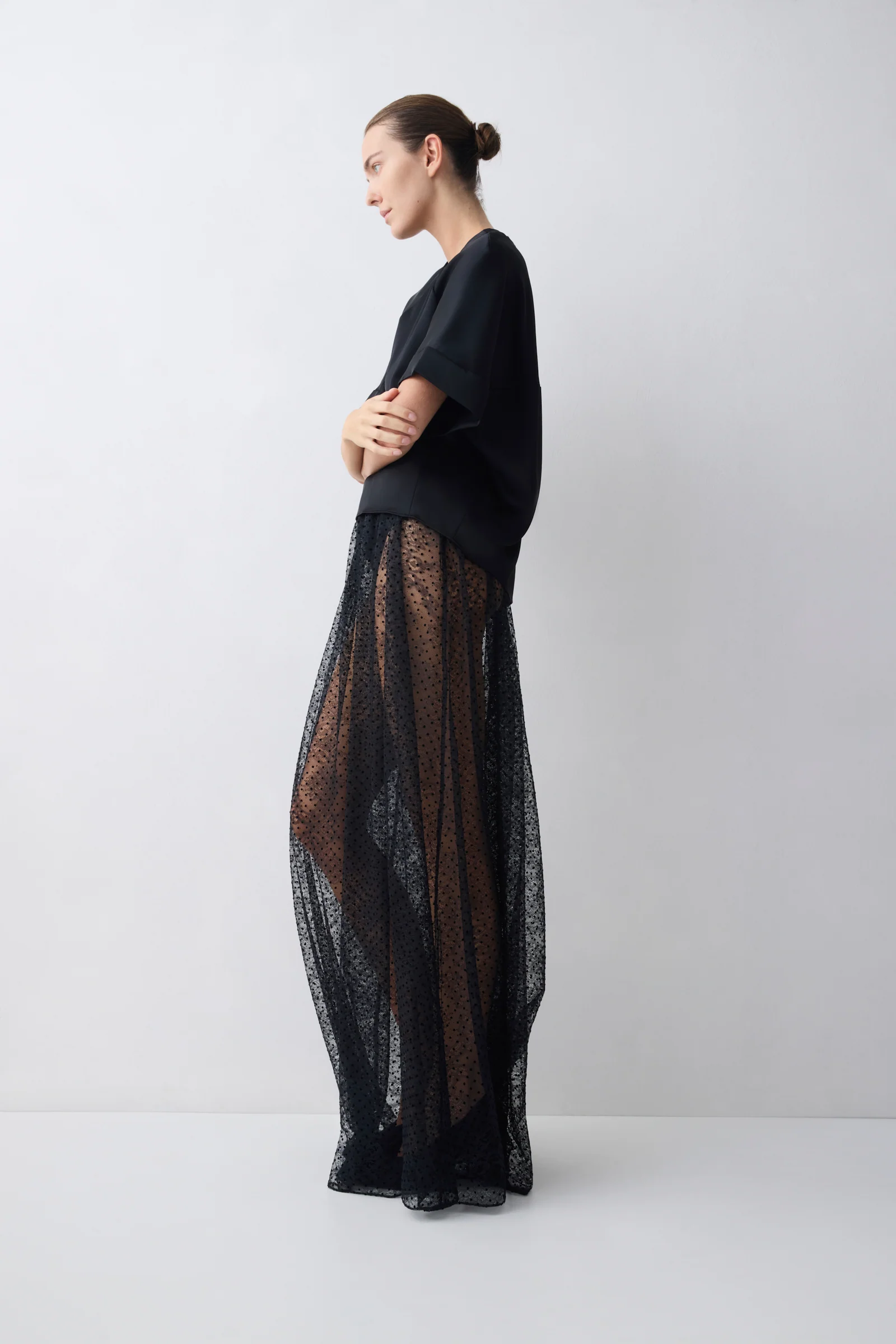 BLACK SATIN EVOLVE TOP - Image 4