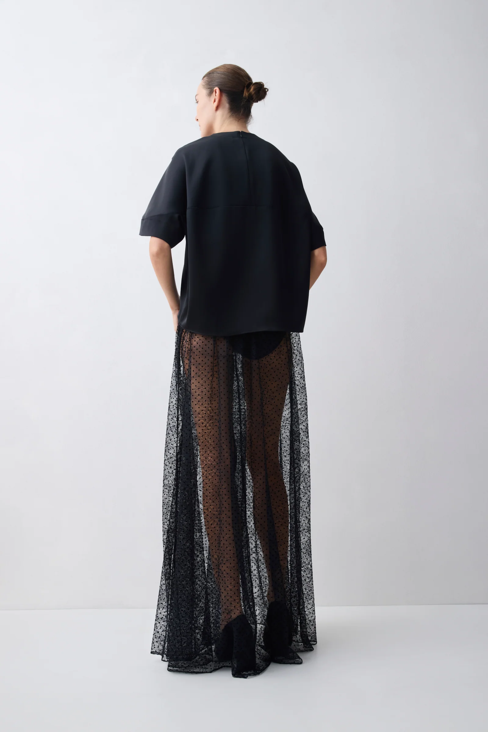 BLACK SATIN EVOLVE TOP - Image 5