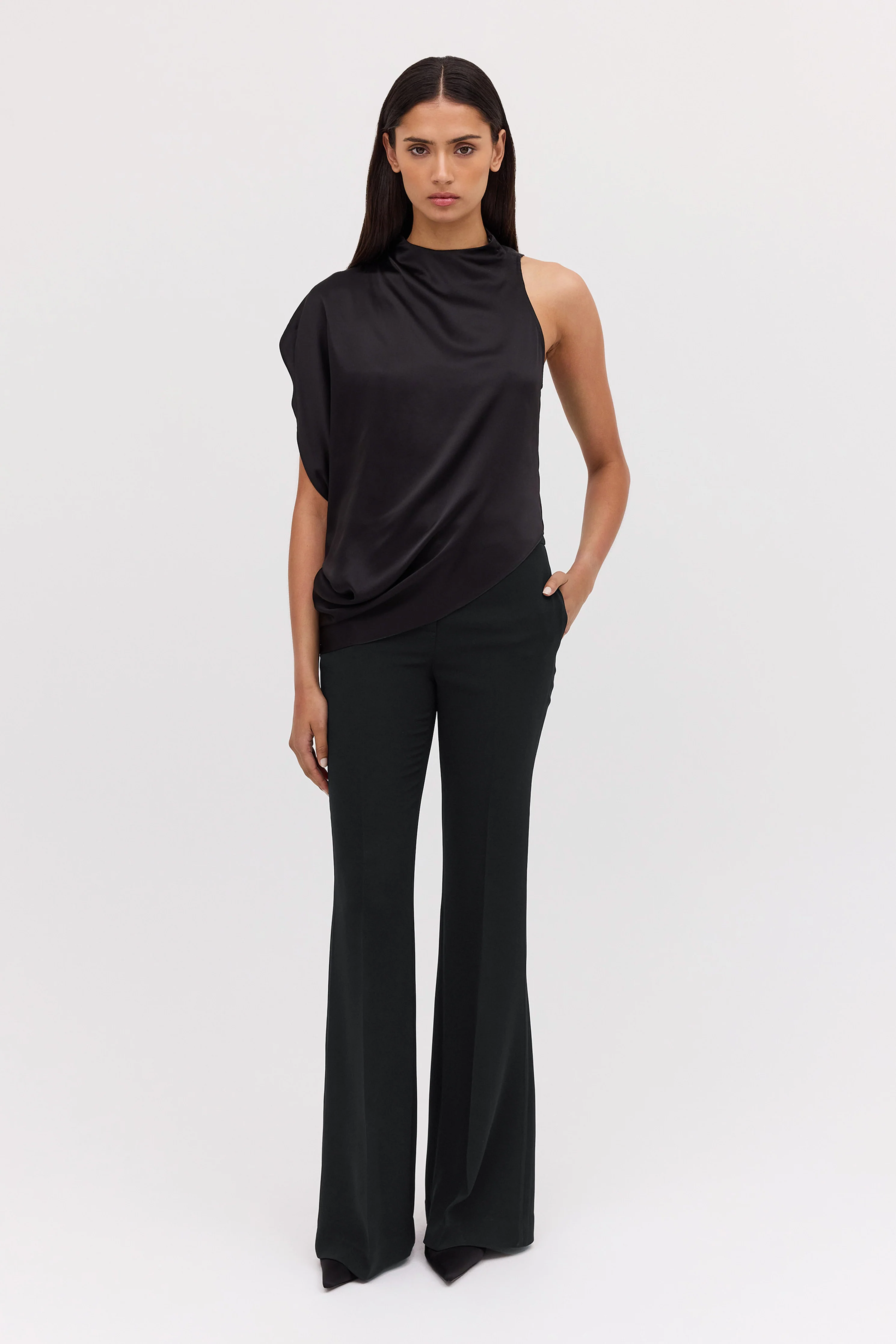 BLACK SATIN INFINITE TOP - Image 3