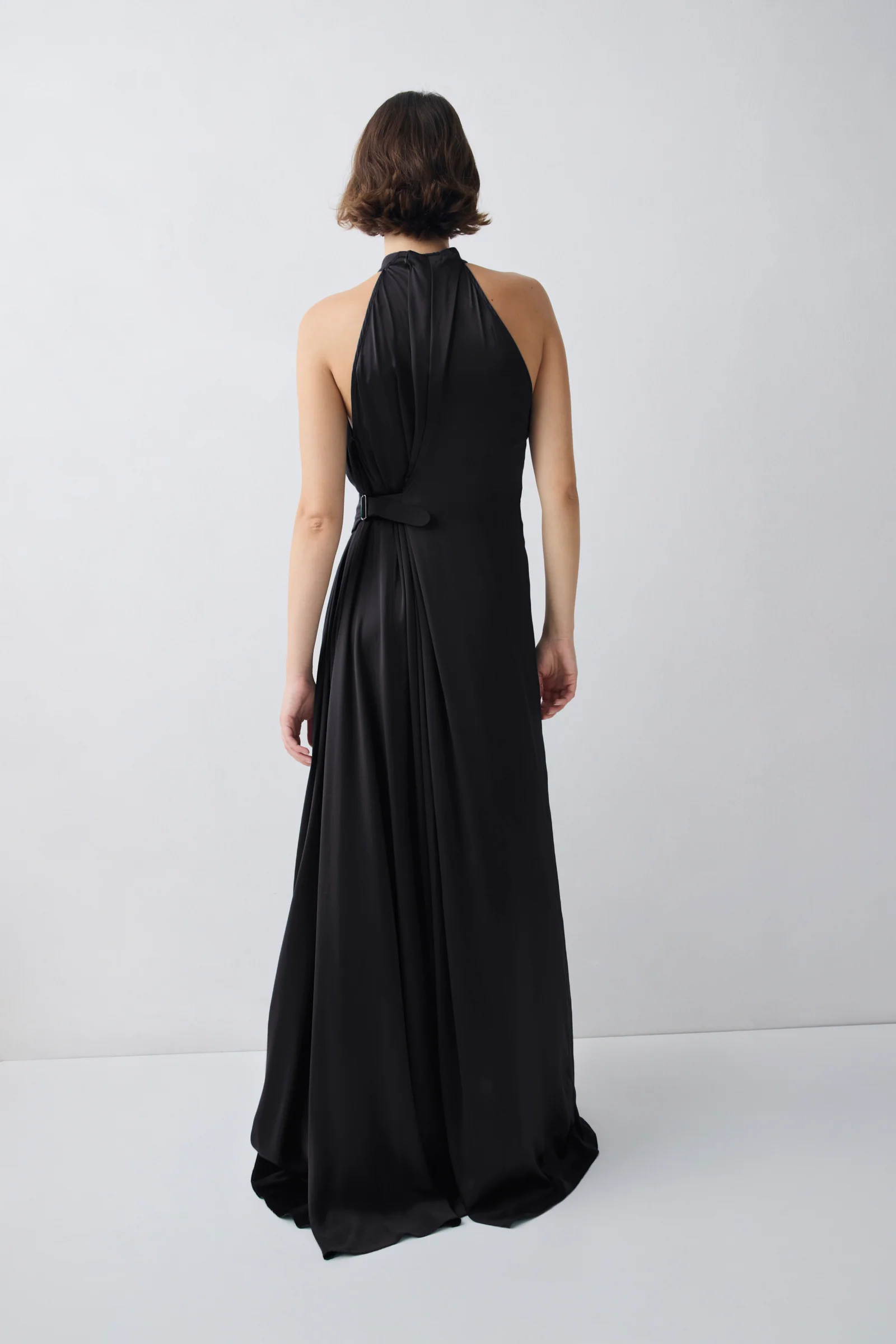 BLACK SILK ISABELLA GOWN - Image 4