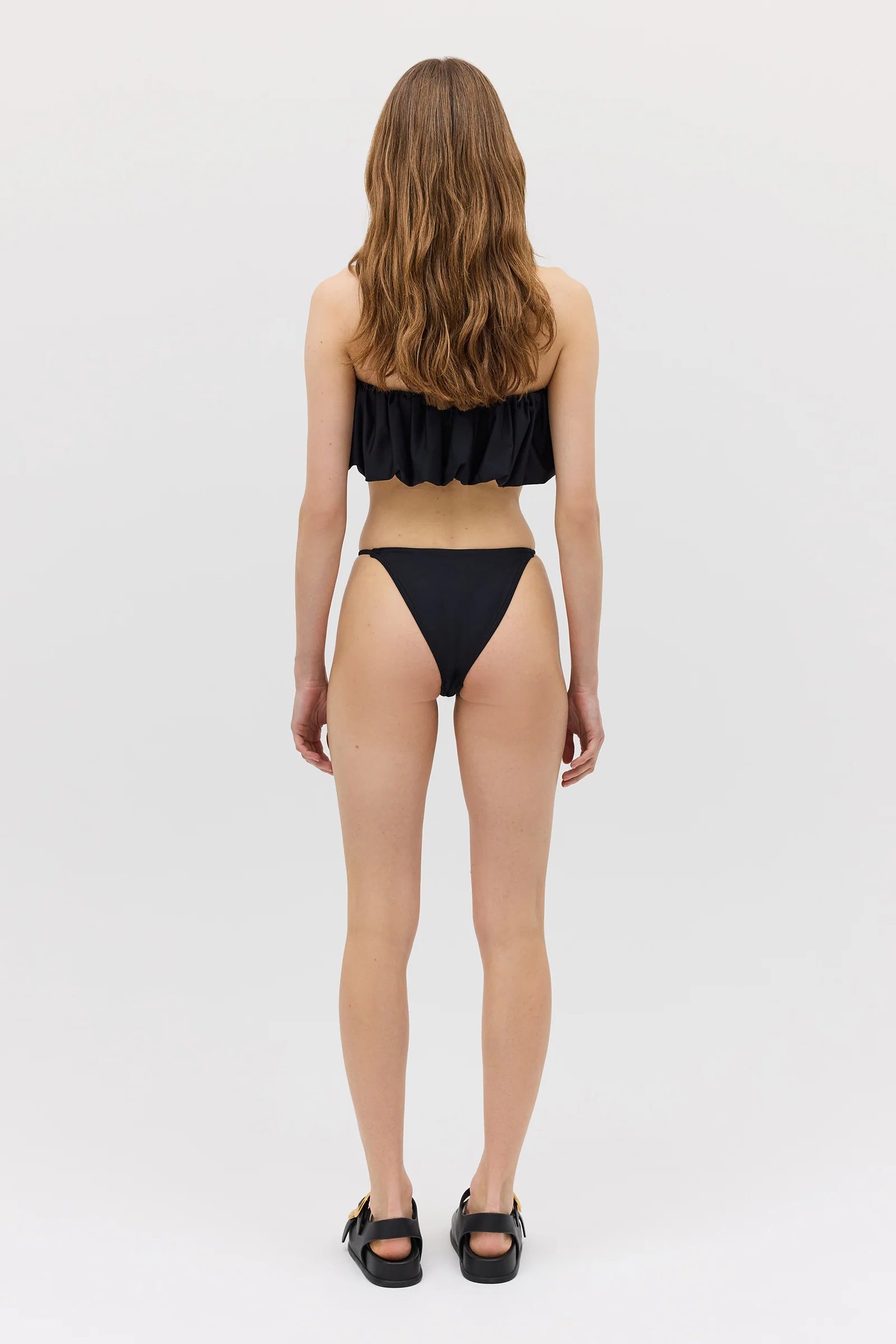 BLACK SPANDEX EXHALE SWIM BOTTOM - Image 7