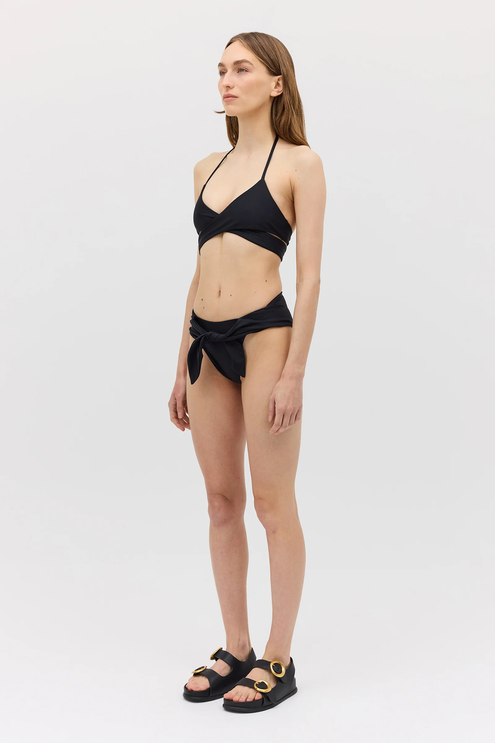 BLACK SPANDEX RISING SWIM BOTTOM - Image 3