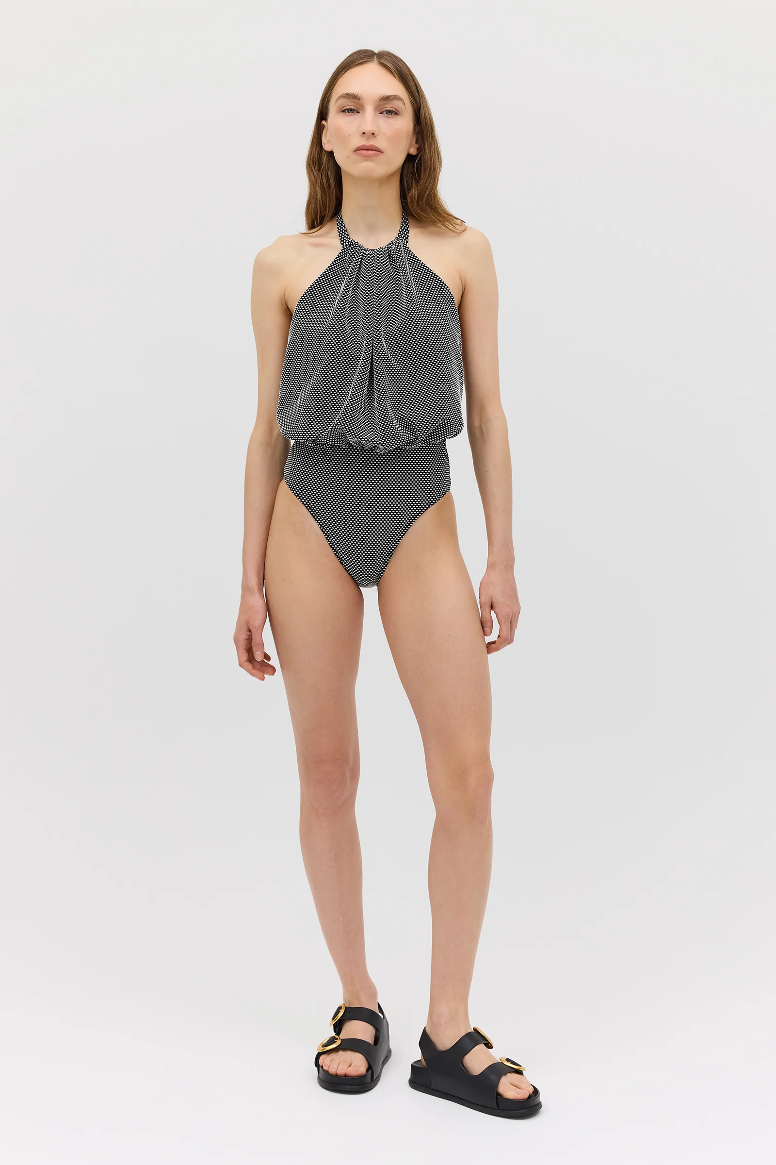 BLACK SPOT JACQUARD HAZEL ONE PIECE - Image 3