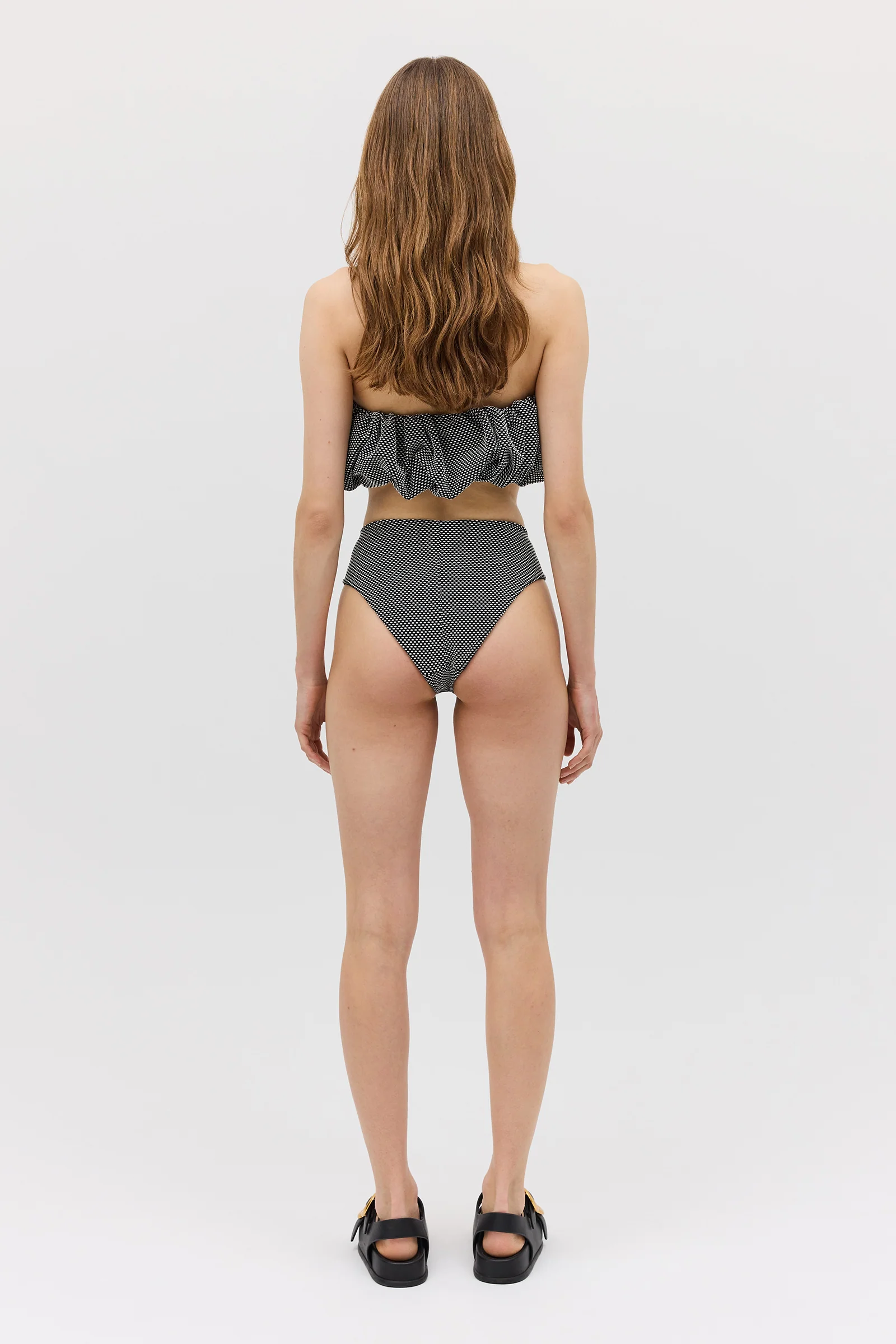 BLACK SPOT JACQUARD HAZEL SWIM TOP - Image 7