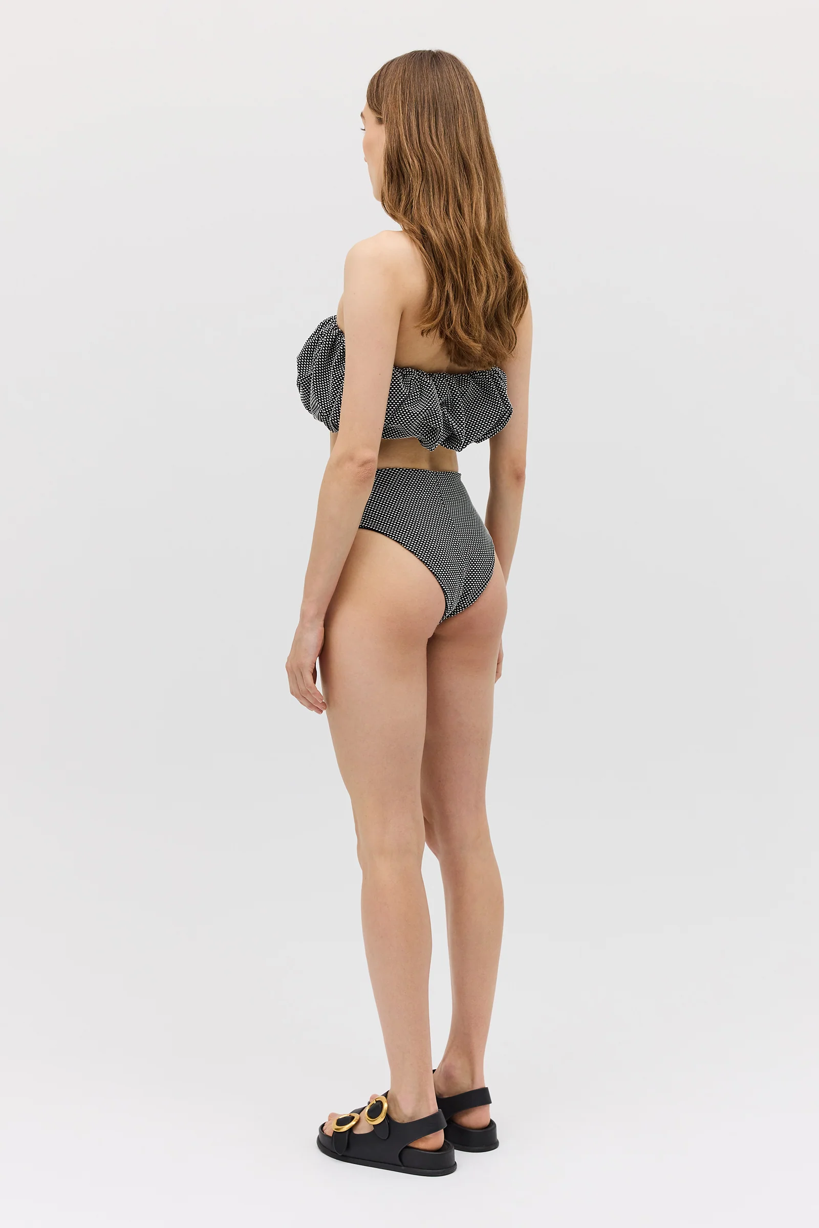 BLACK SPOT JACQUARD RISING SWIM BOTTOM - Image 5
