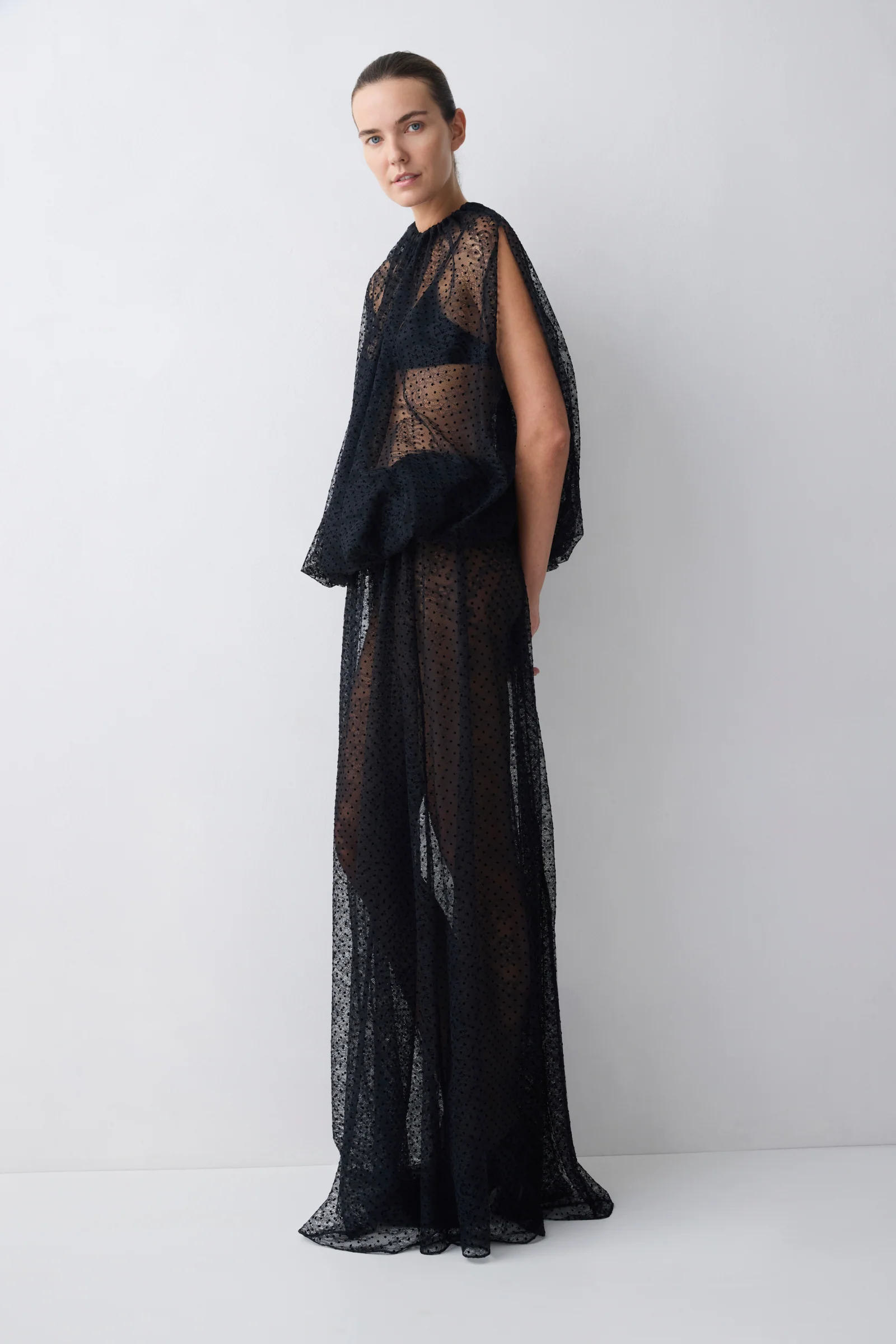 BLACK SPOT LACE GIOVANNA TOP - Image 4