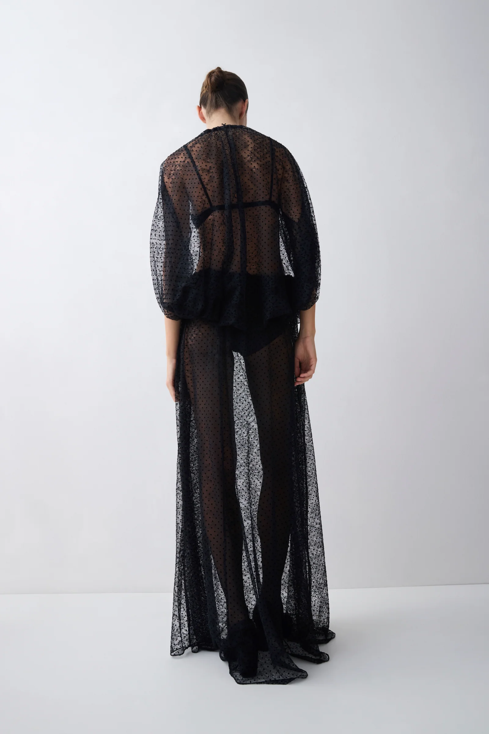 BLACK SPOT LACE GIOVANNA TOP - Image 5