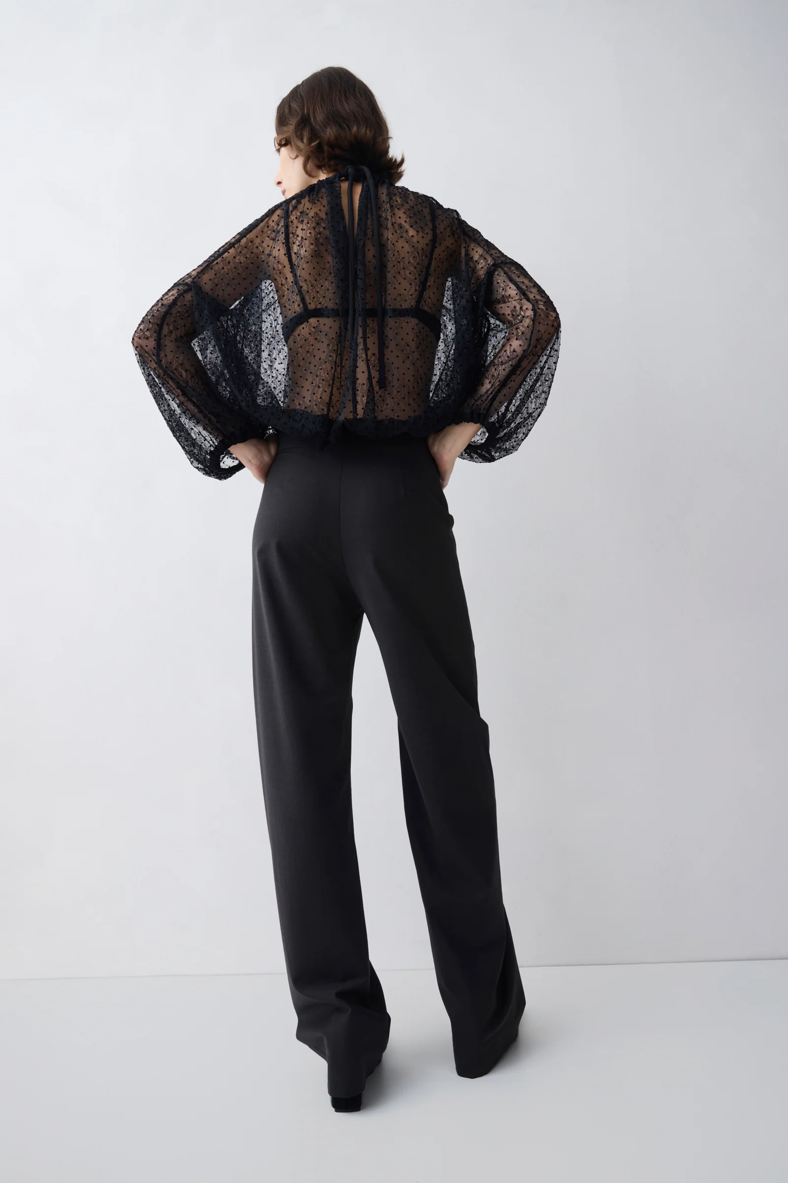 BLACK SPOT LACE HORIZON TOP - Image 6