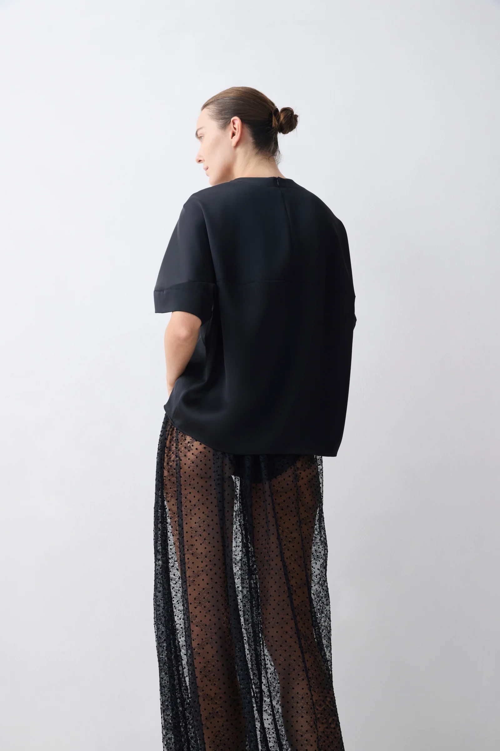 BLACK SPOT LACE RENEWAL SKIRT - Image 3