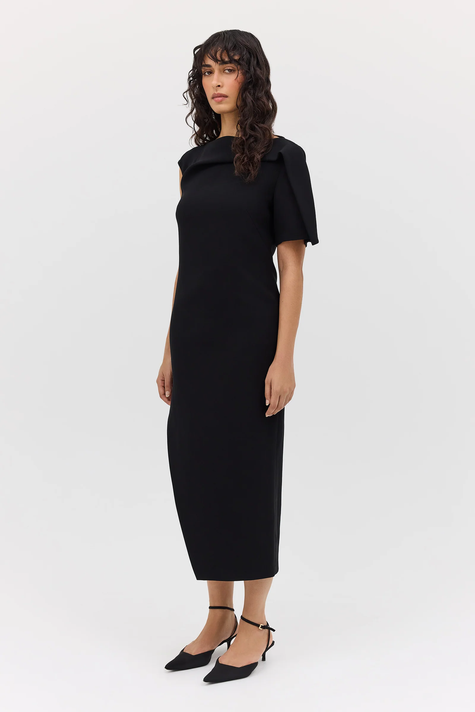BLACK SUITING ANNEX DRESS - Image 4