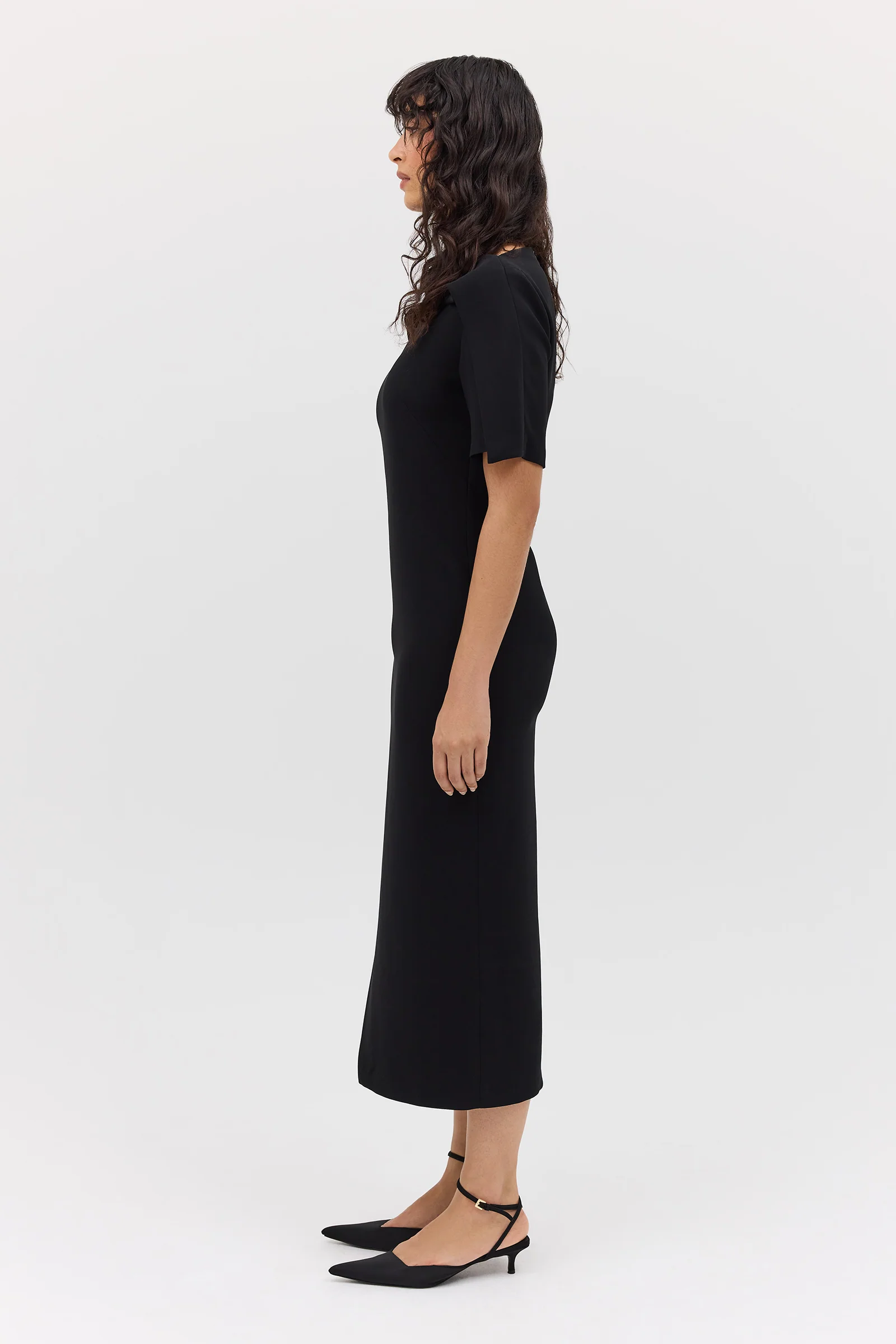 BLACK SUITING ANNEX DRESS - Image 5