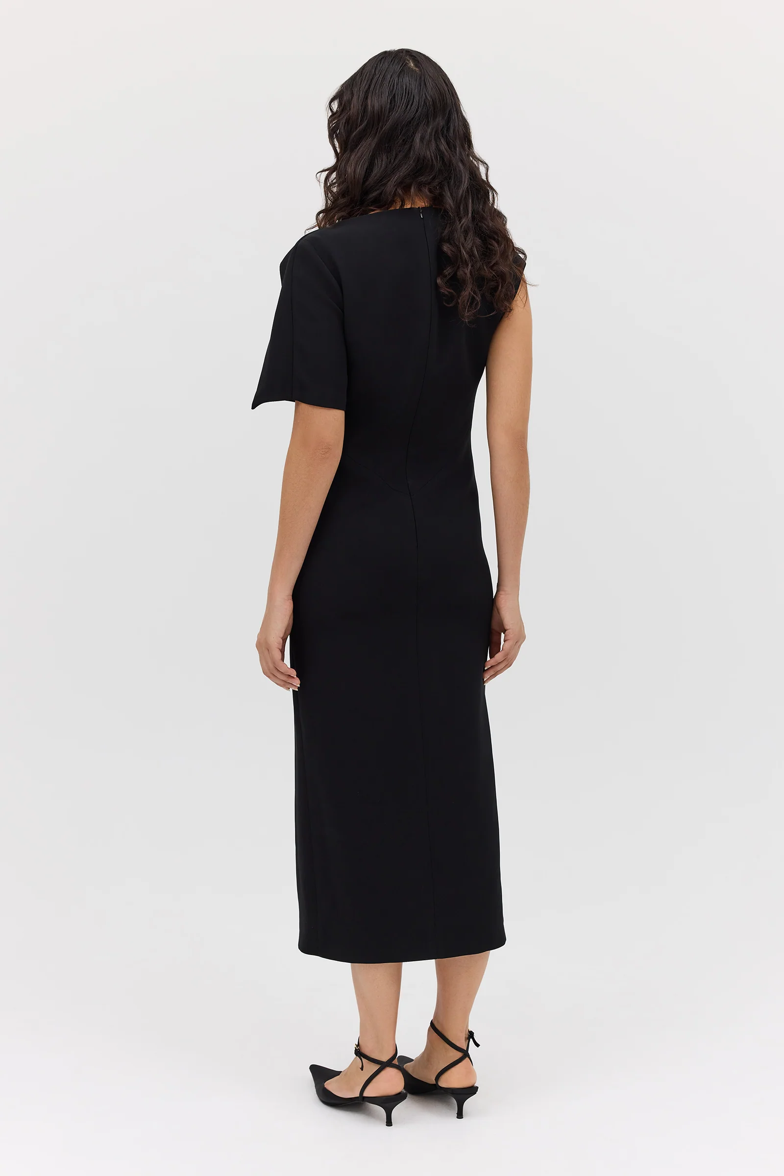 BLACK SUITING ANNEX DRESS - Image 6
