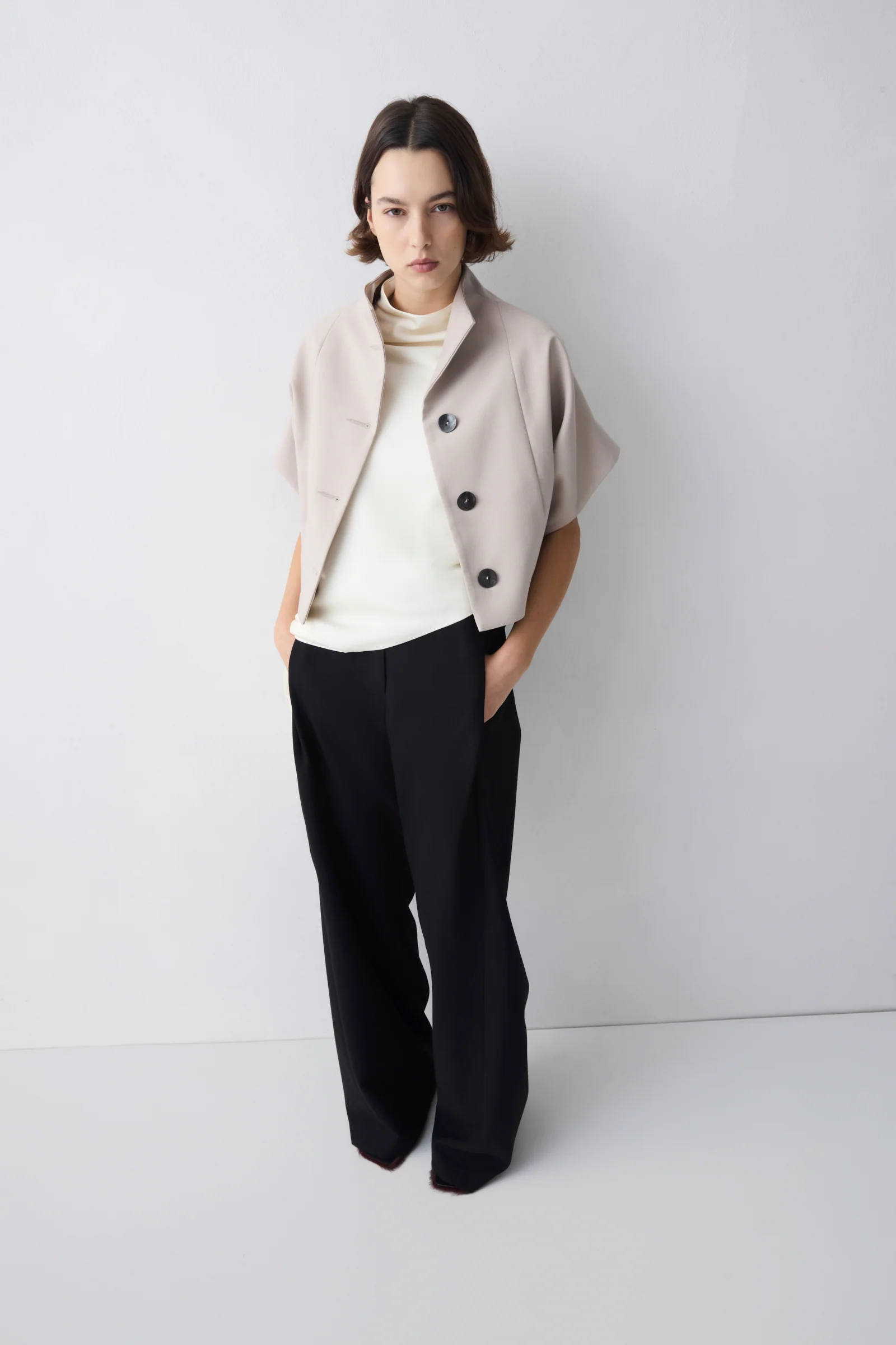 BLACK WOOL SUITING MORPH PANT - Image 6