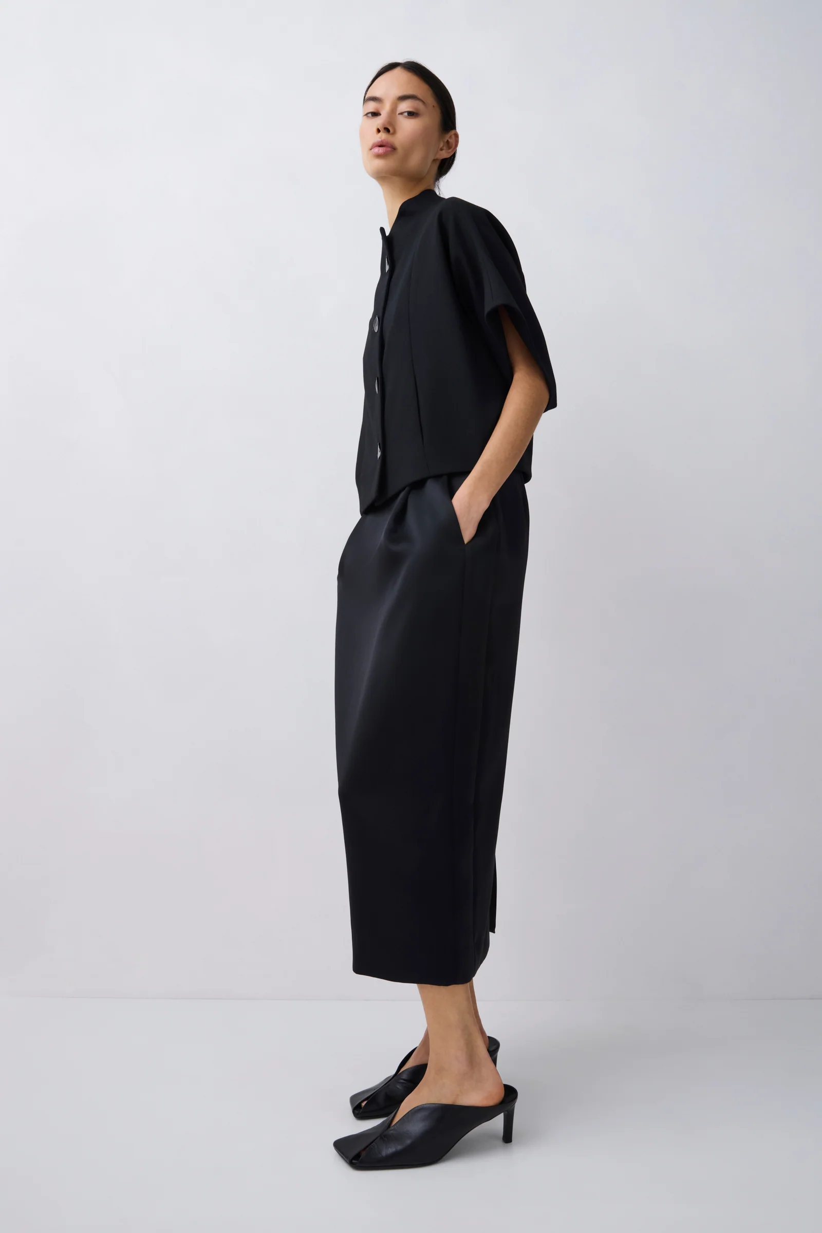 BLACK WOOL SUITING MUTUAL JACKET - Image 3