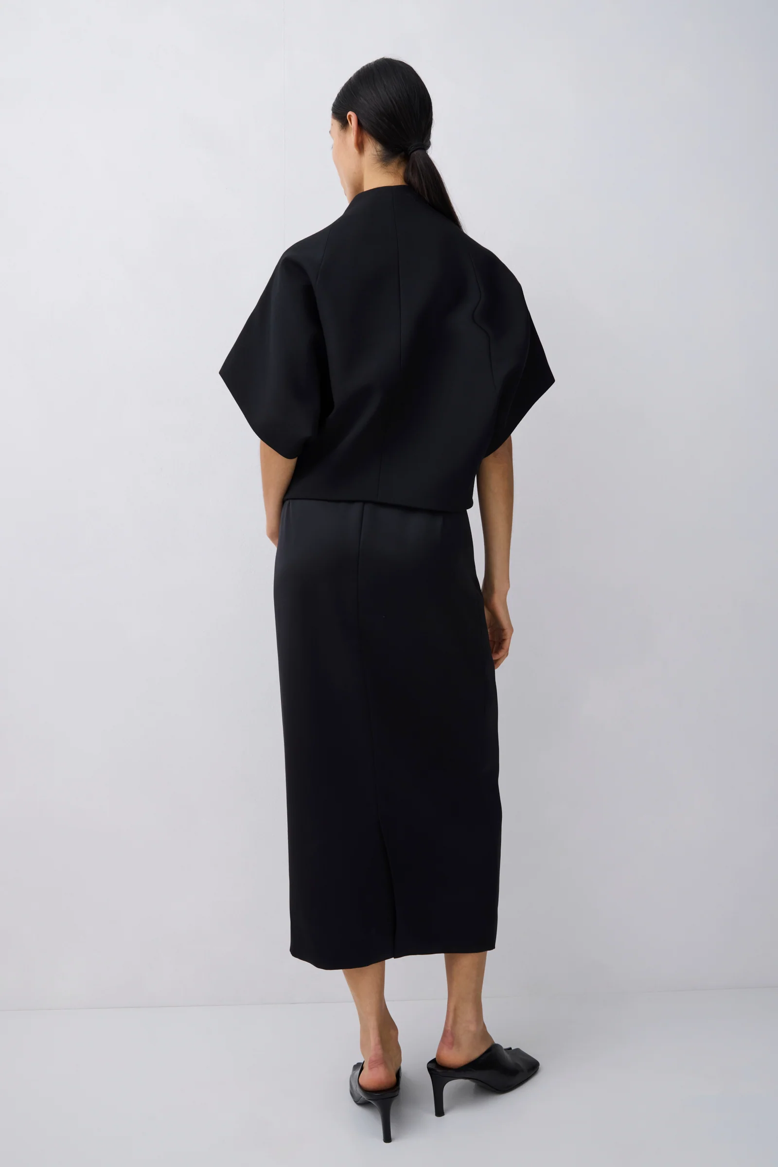 BLACK WOOL SUITING MUTUAL JACKET - Image 4