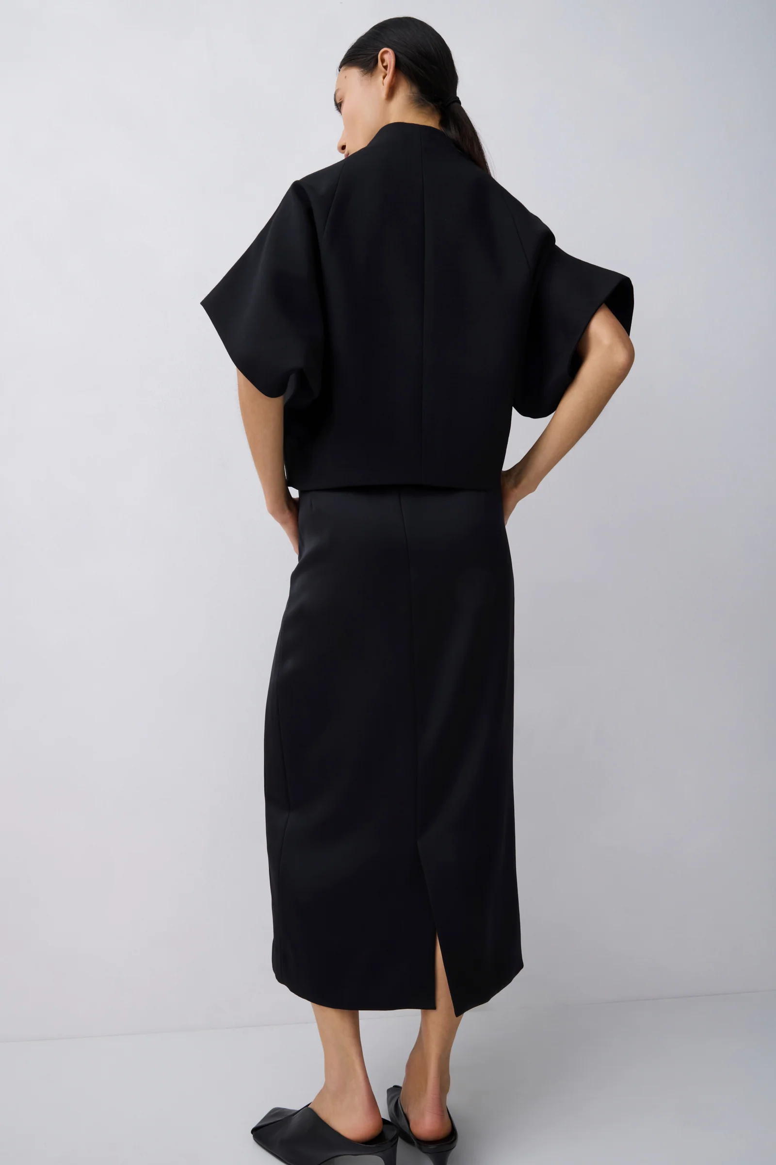 BLACK WOOL SUITING MUTUAL JACKET - Image 5