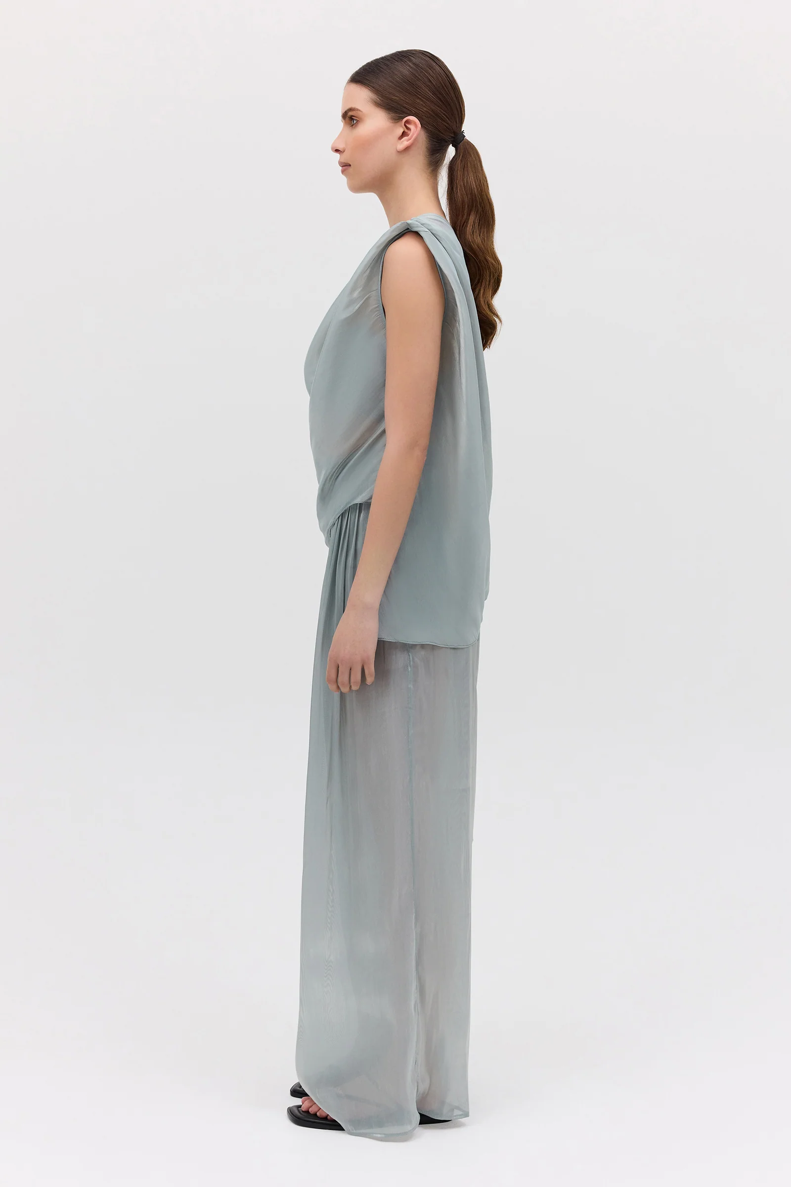 BLUE LIQUID ORGANZA ANTONIA TOP - Image 5