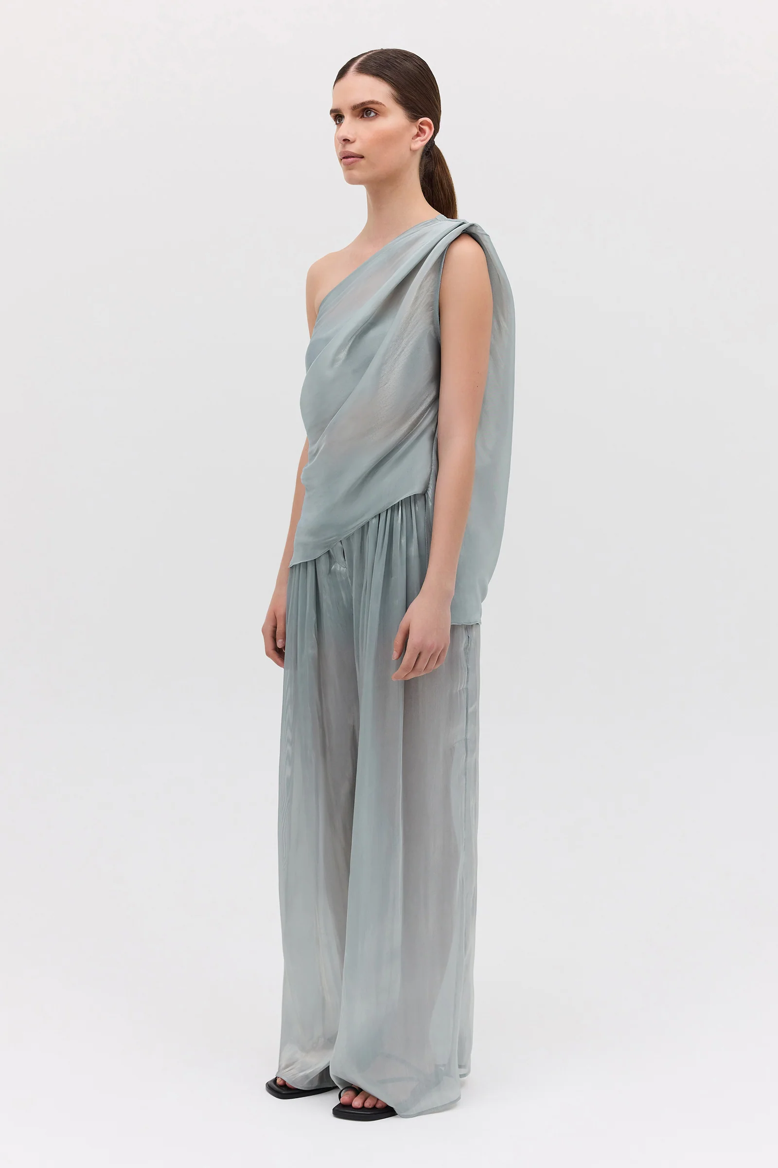 BLUE LIQUID ORGANZA PROCESSION PANT - Image 3