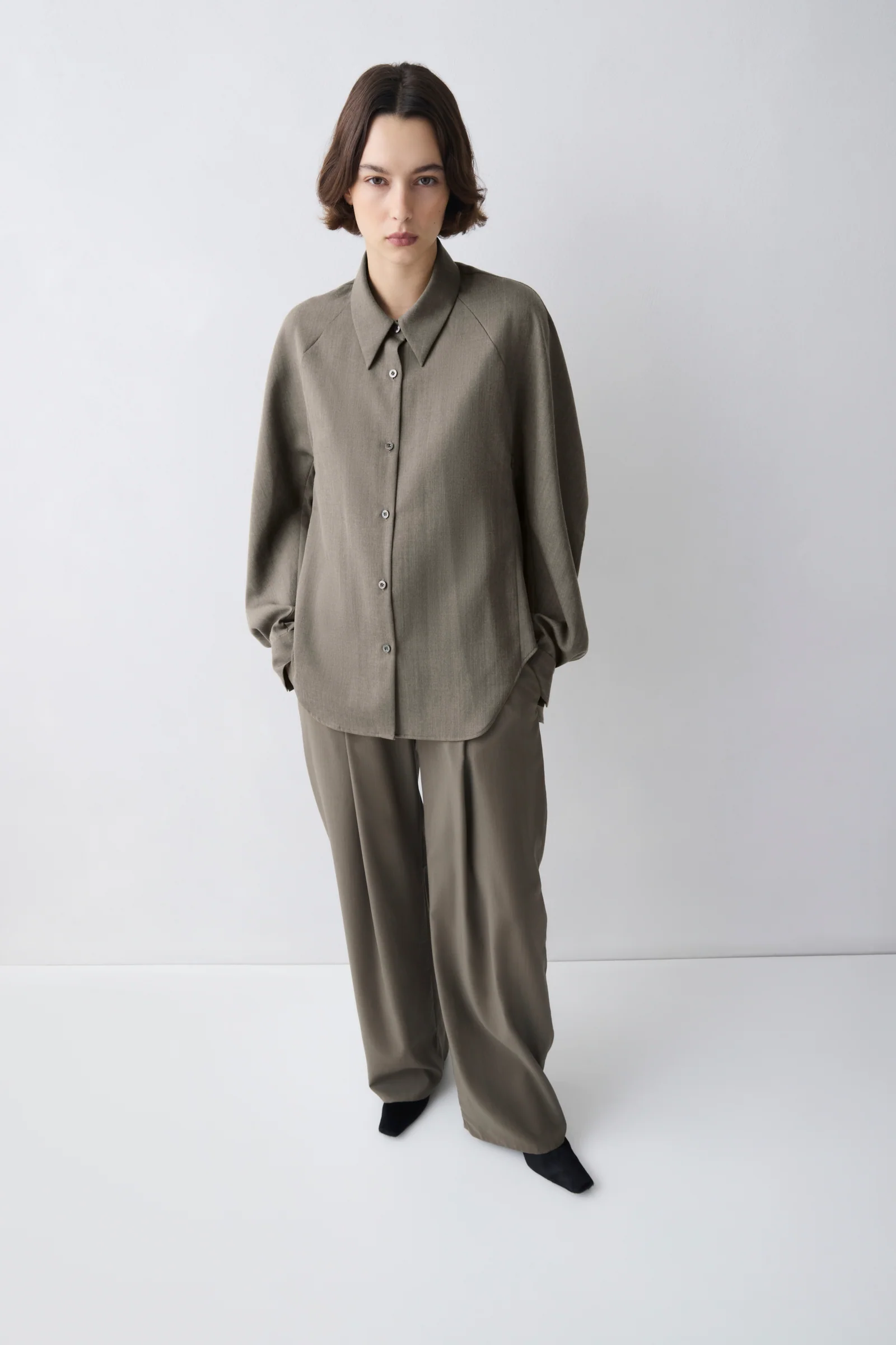 BRONZE WOOL SUITING EVOLVE SHIRT - Image 3